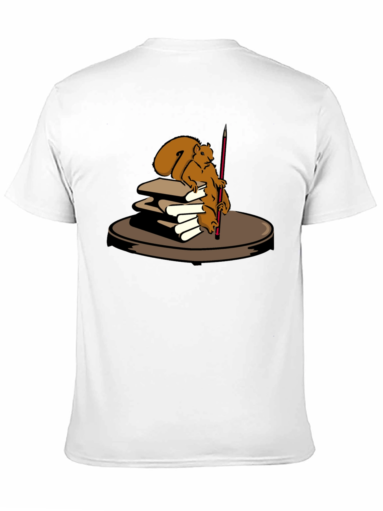 Squirrel Artist Graphic T-Shirt - Black Cotton Tee
