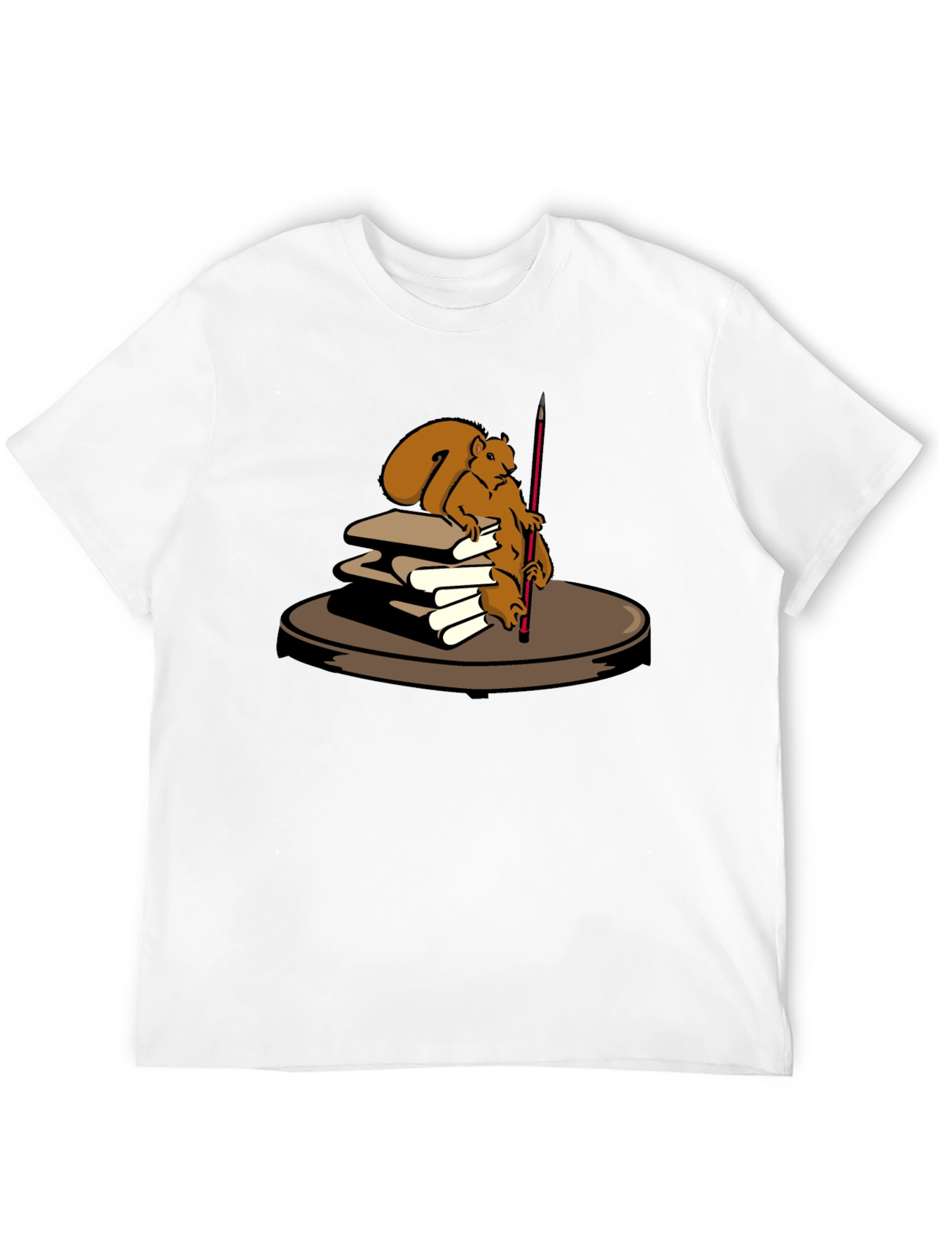 Squirrel Artist Graphic T-Shirt - Black Cotton Tee