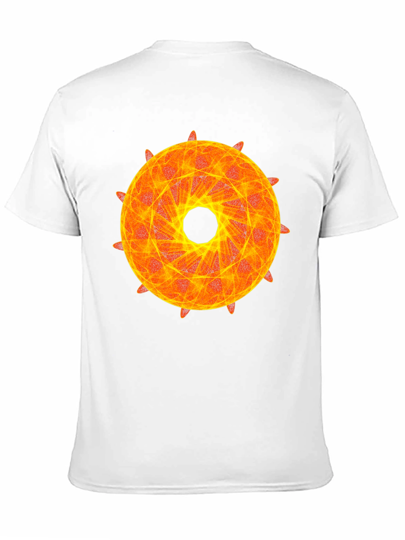 Fiery Geometric Circle Graphic Tee