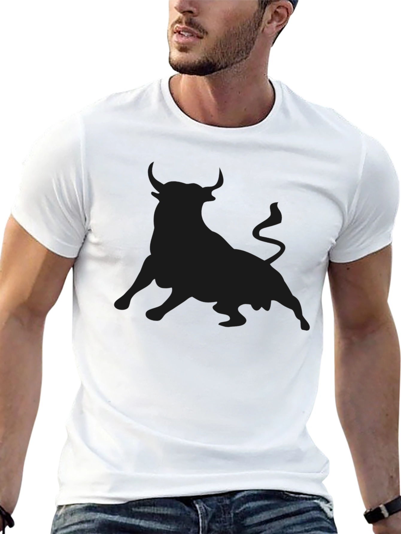 Black Bull Silhouette Graphic Tee