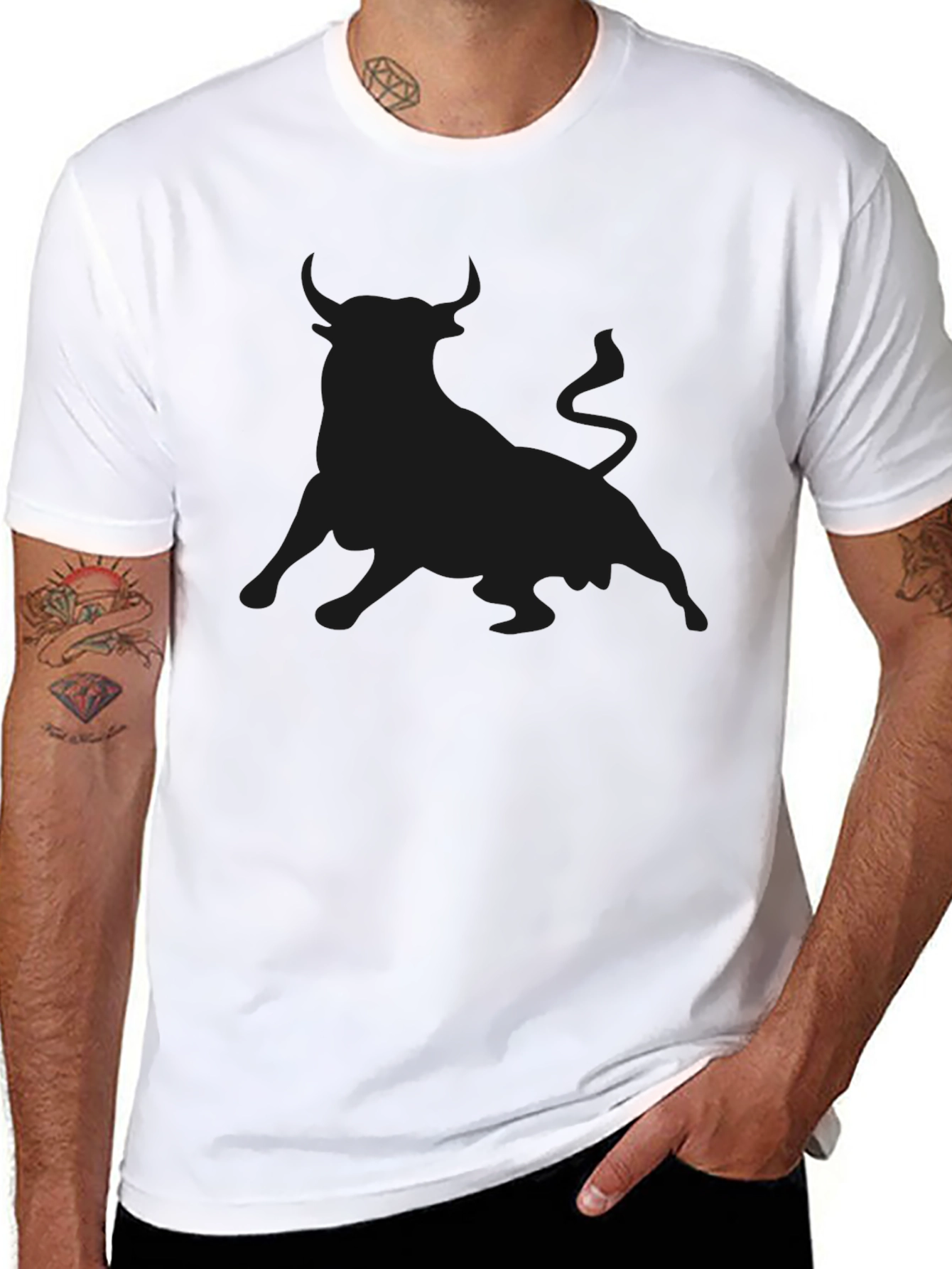 Black Bull Silhouette Graphic Tee