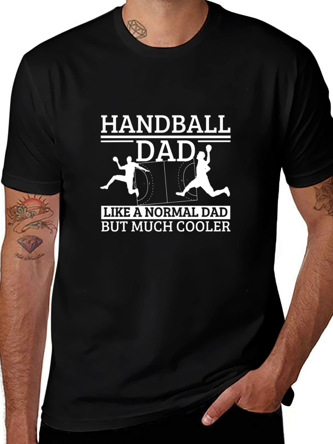Handball Dad T-Shirt - Cool Dad Edition