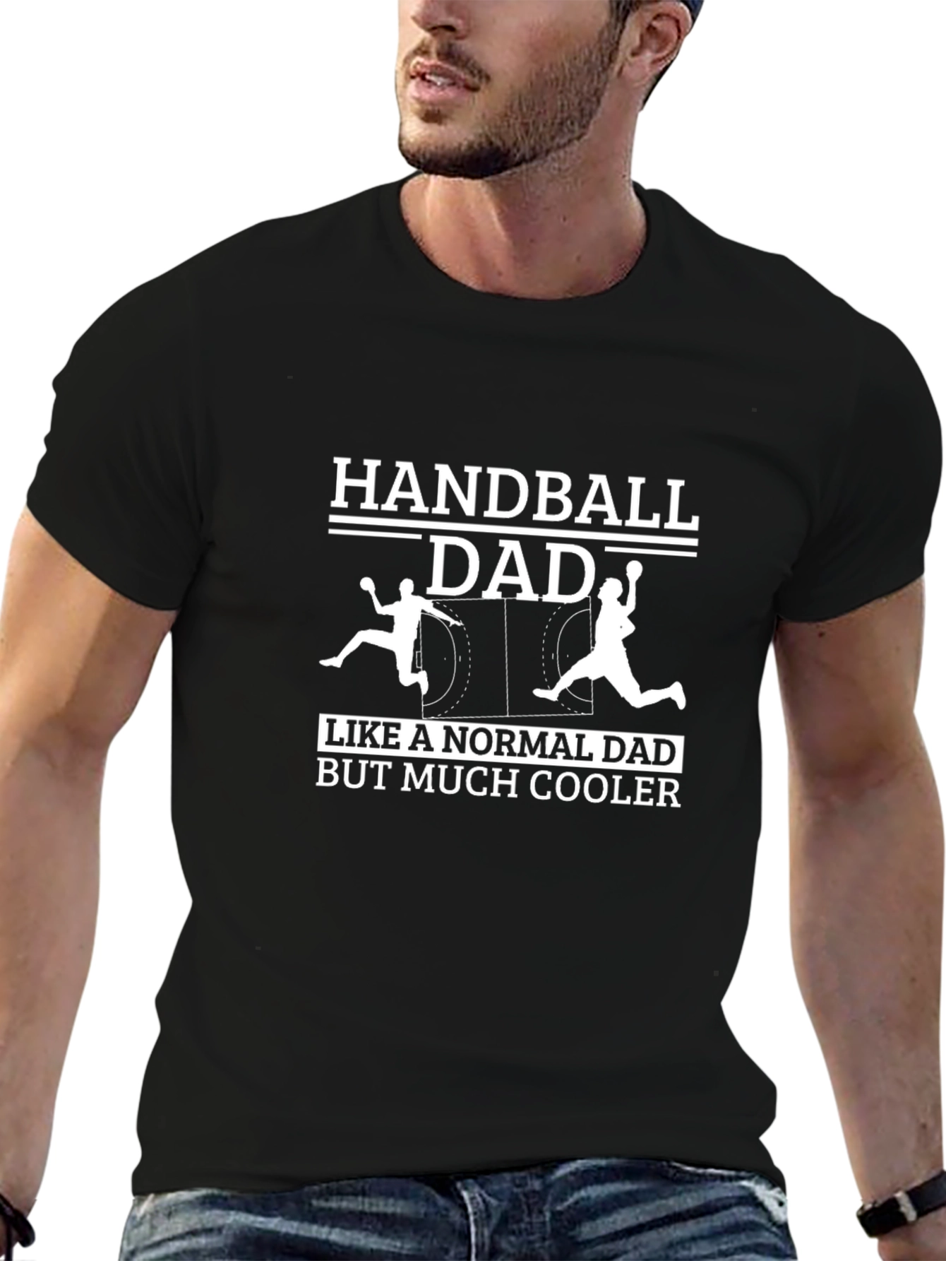 Handball Dad T-Shirt - Cool Dad Edition