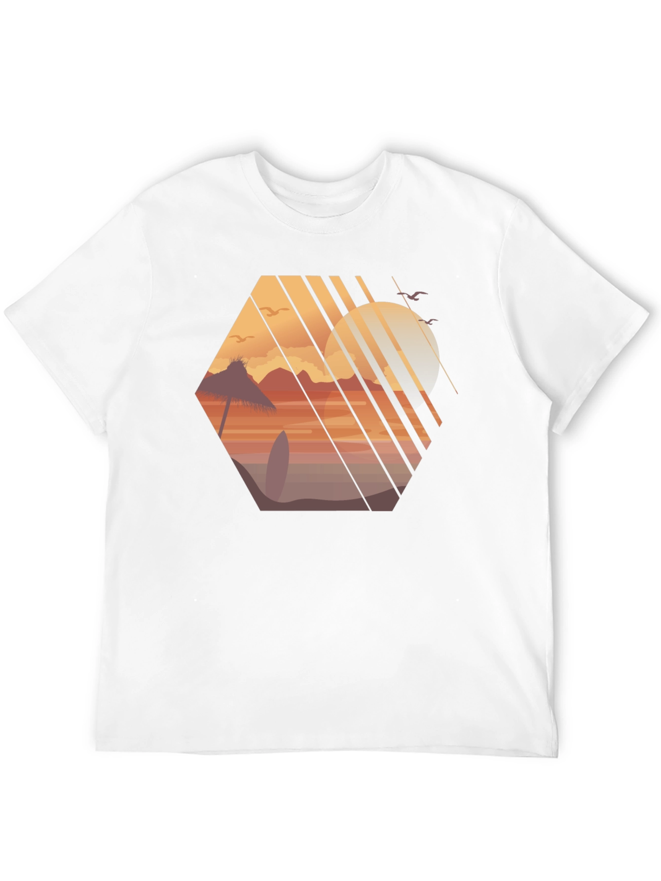 Sunset Beach Graphic Tee - Black