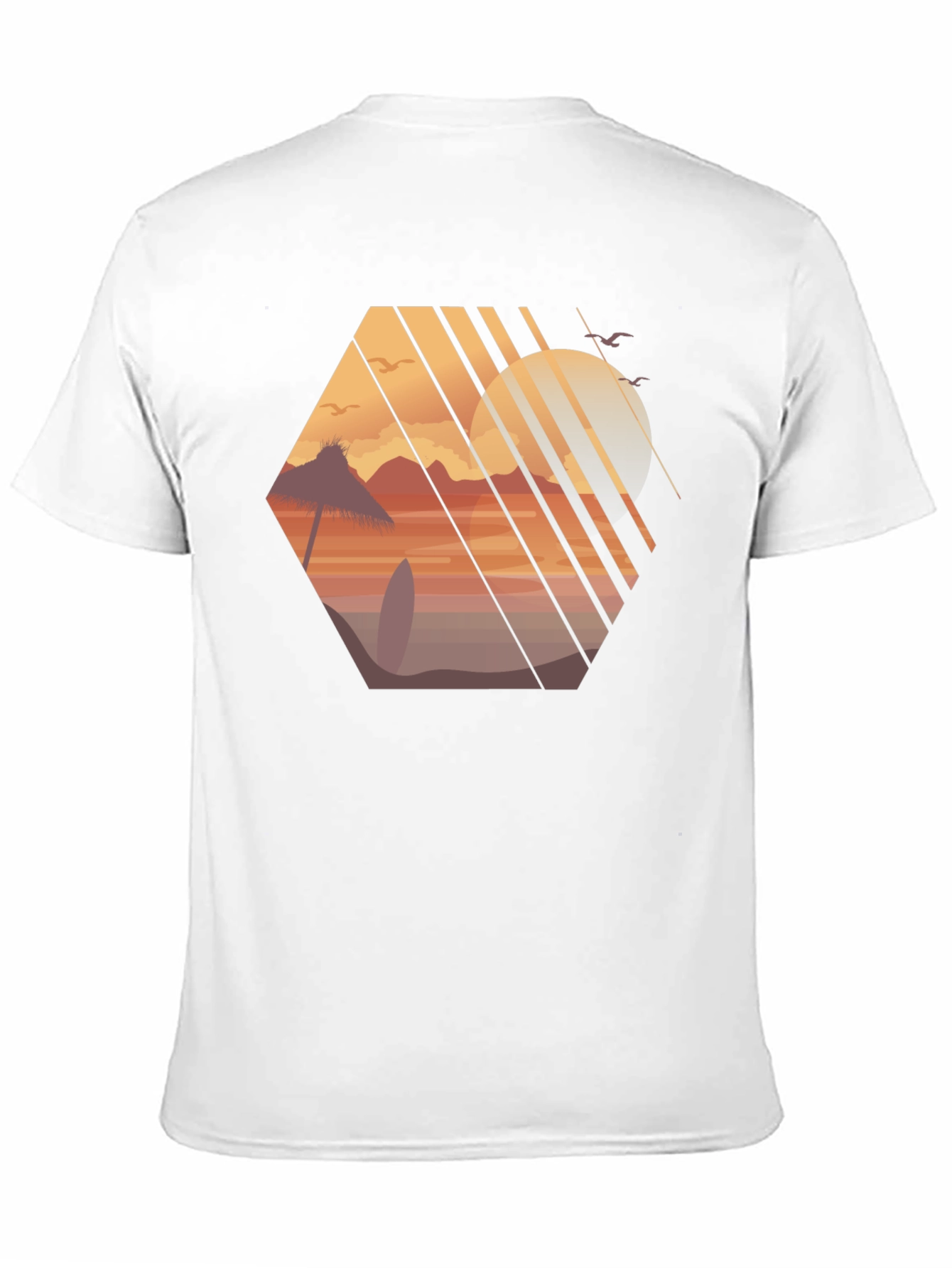 Sunset Beach Graphic Tee - Black