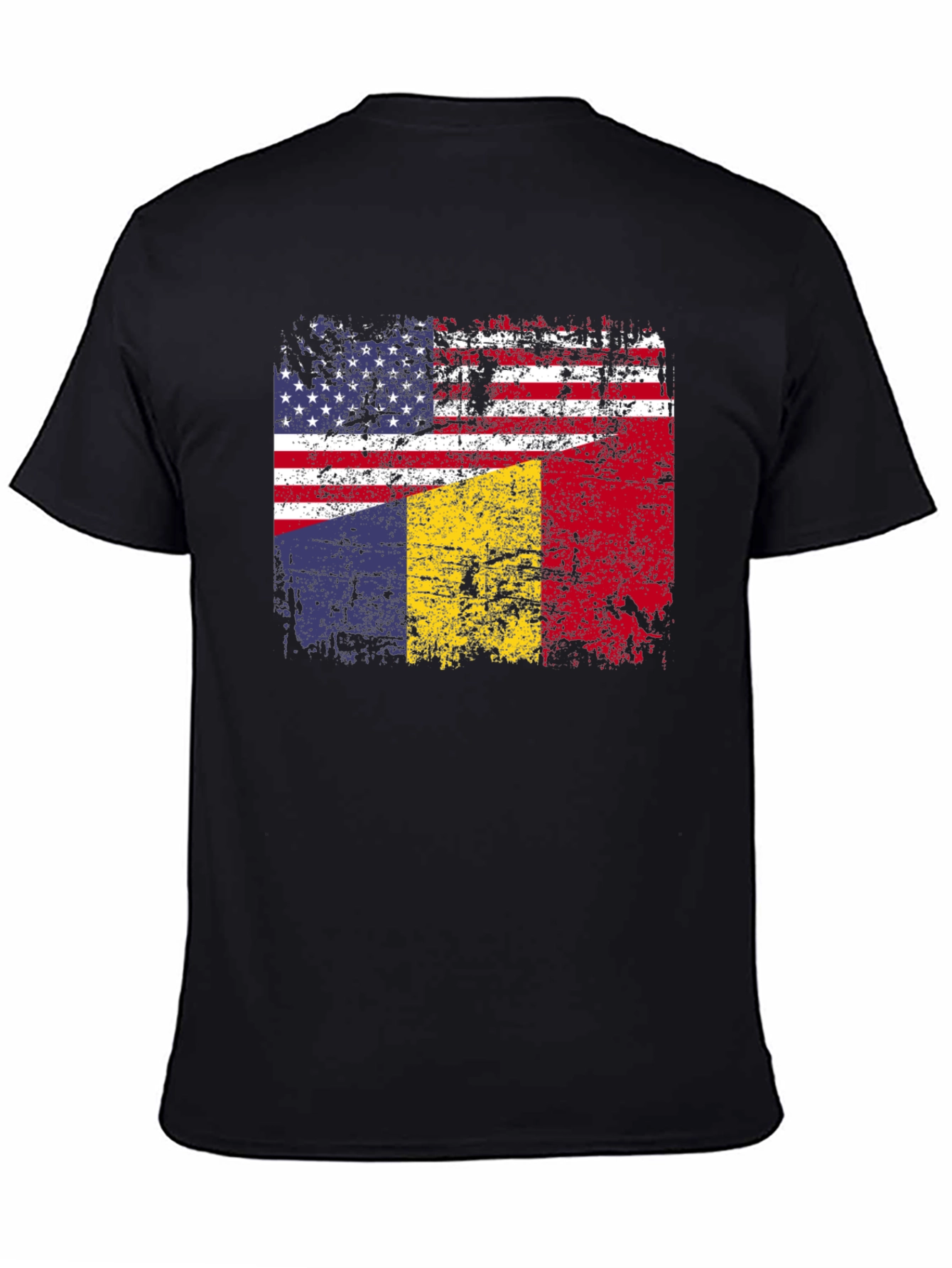 USA & Romania Flag T-Shirt