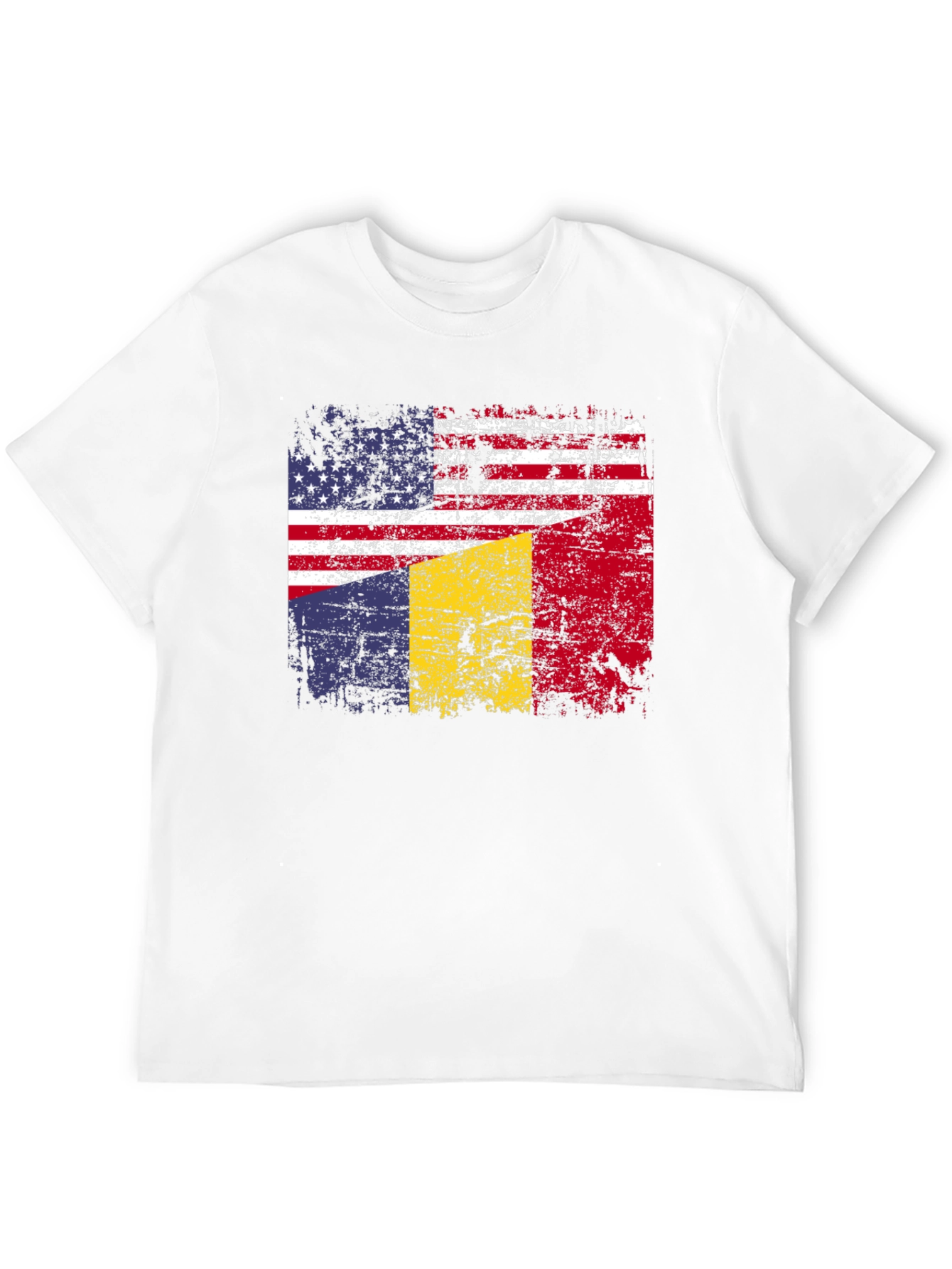USA & Romania Flag T-Shirt