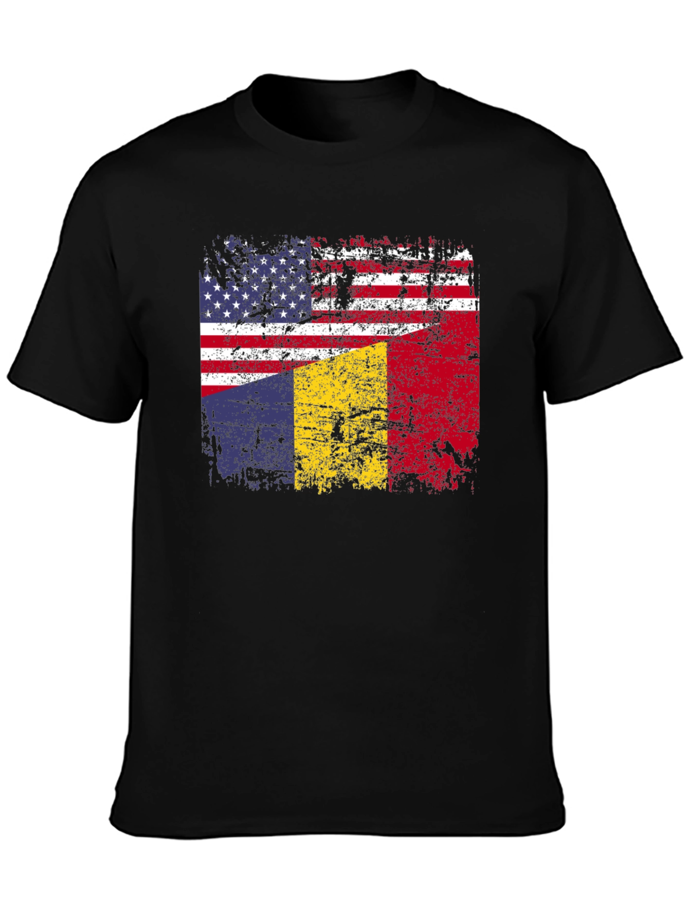 USA & Romania Flag T-Shirt