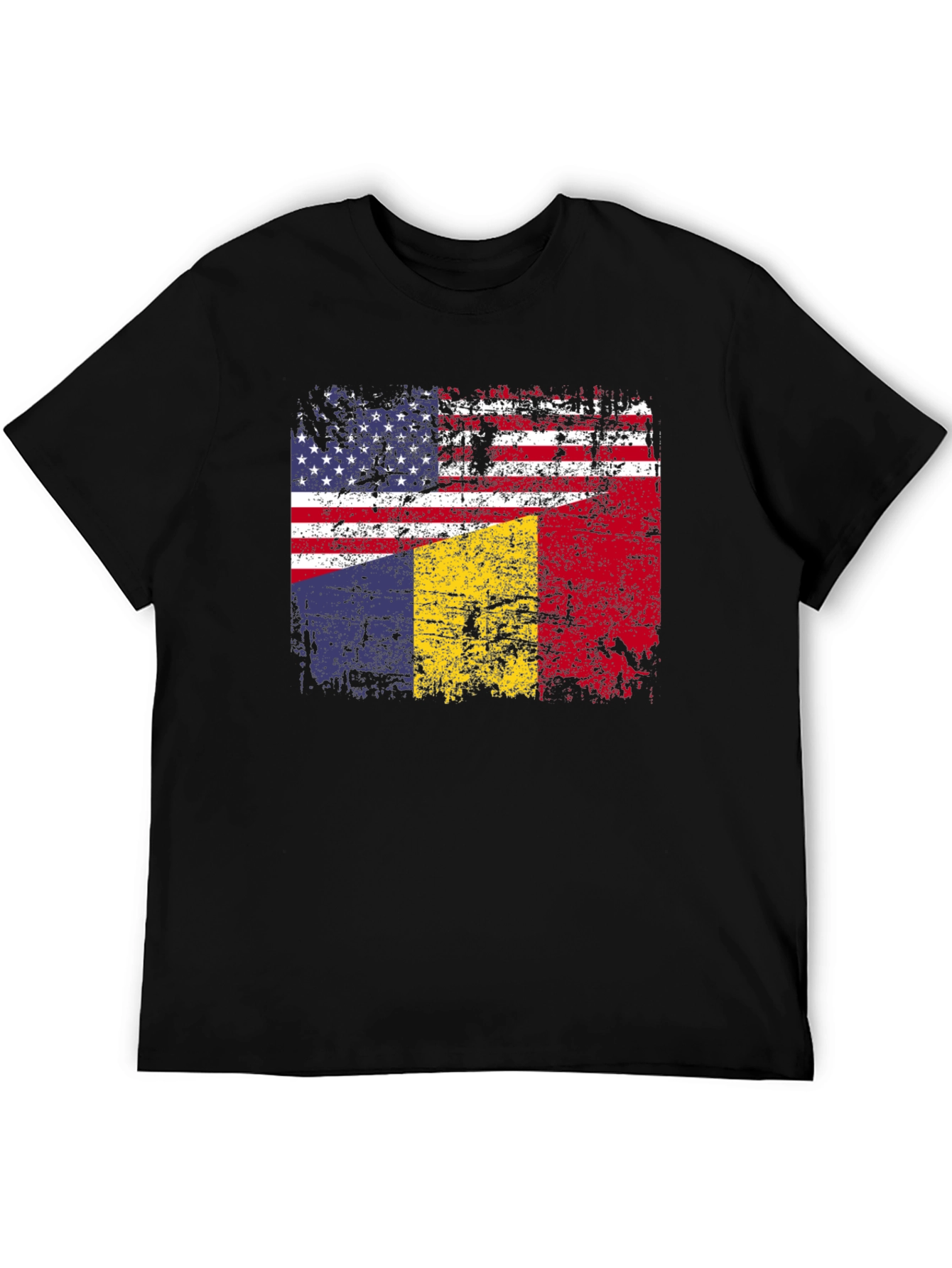 USA & Romania Flag T-Shirt