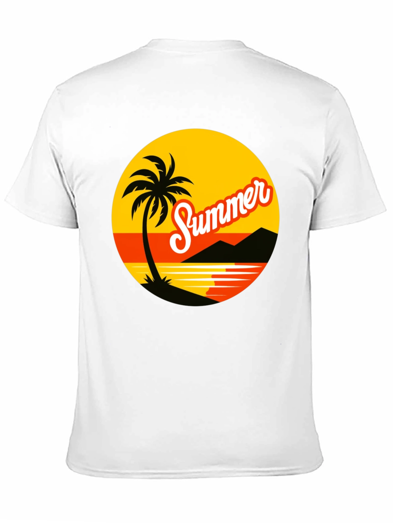 Summer Vibes T-Shirt: Palm Tree Beach Design