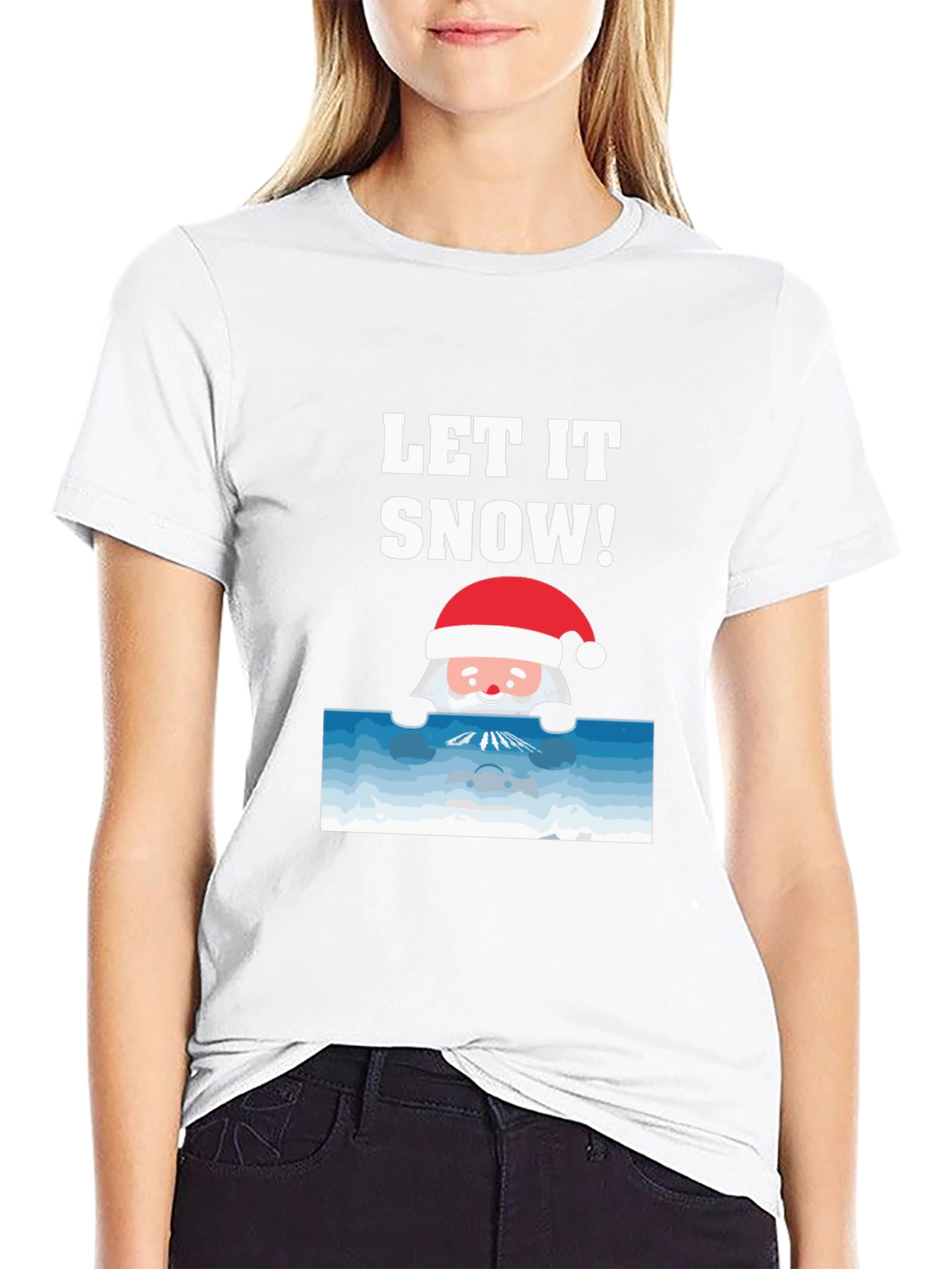 Let It Snow Santa Graphic Tee