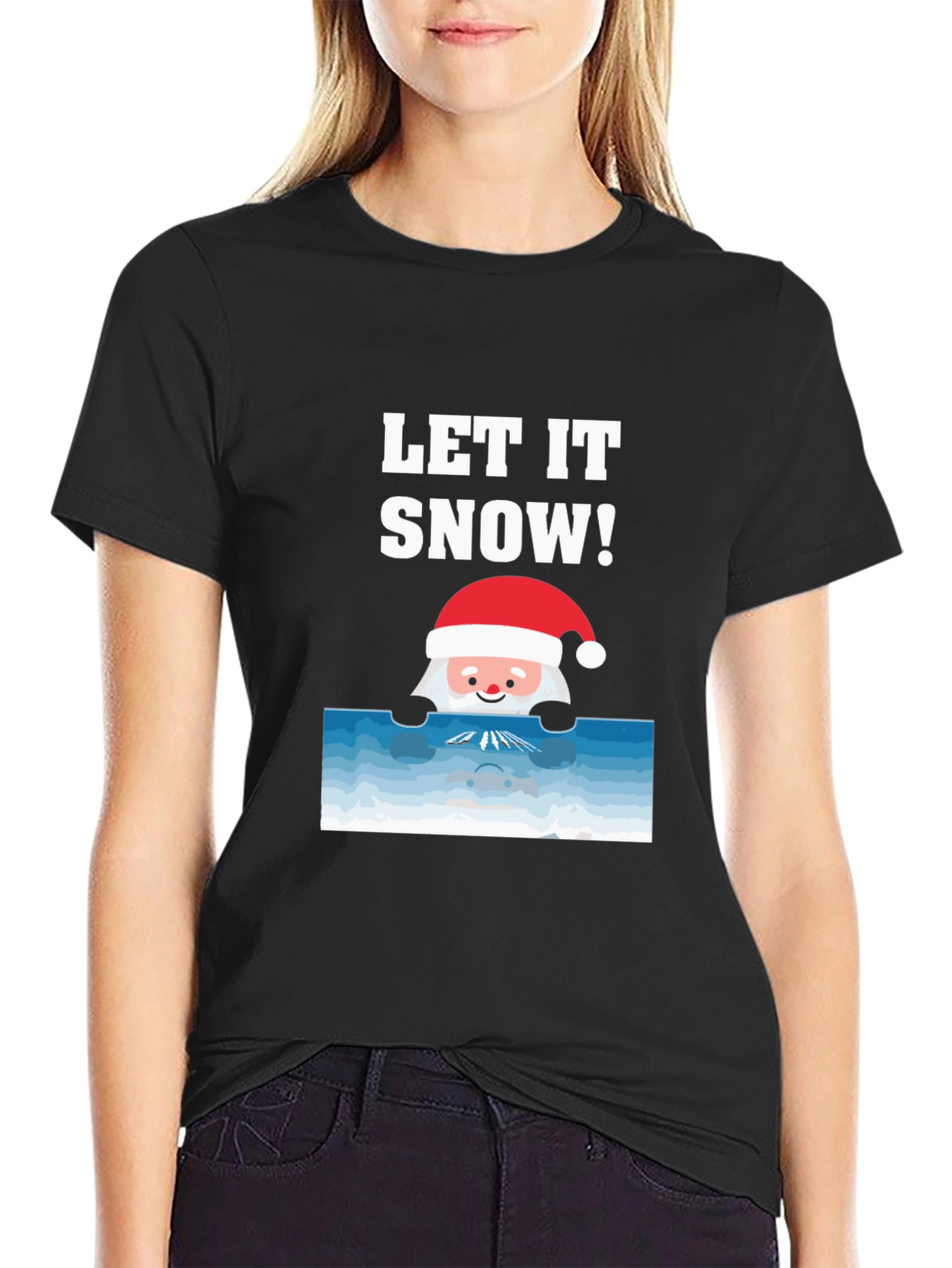 Let It Snow Santa Graphic Tee