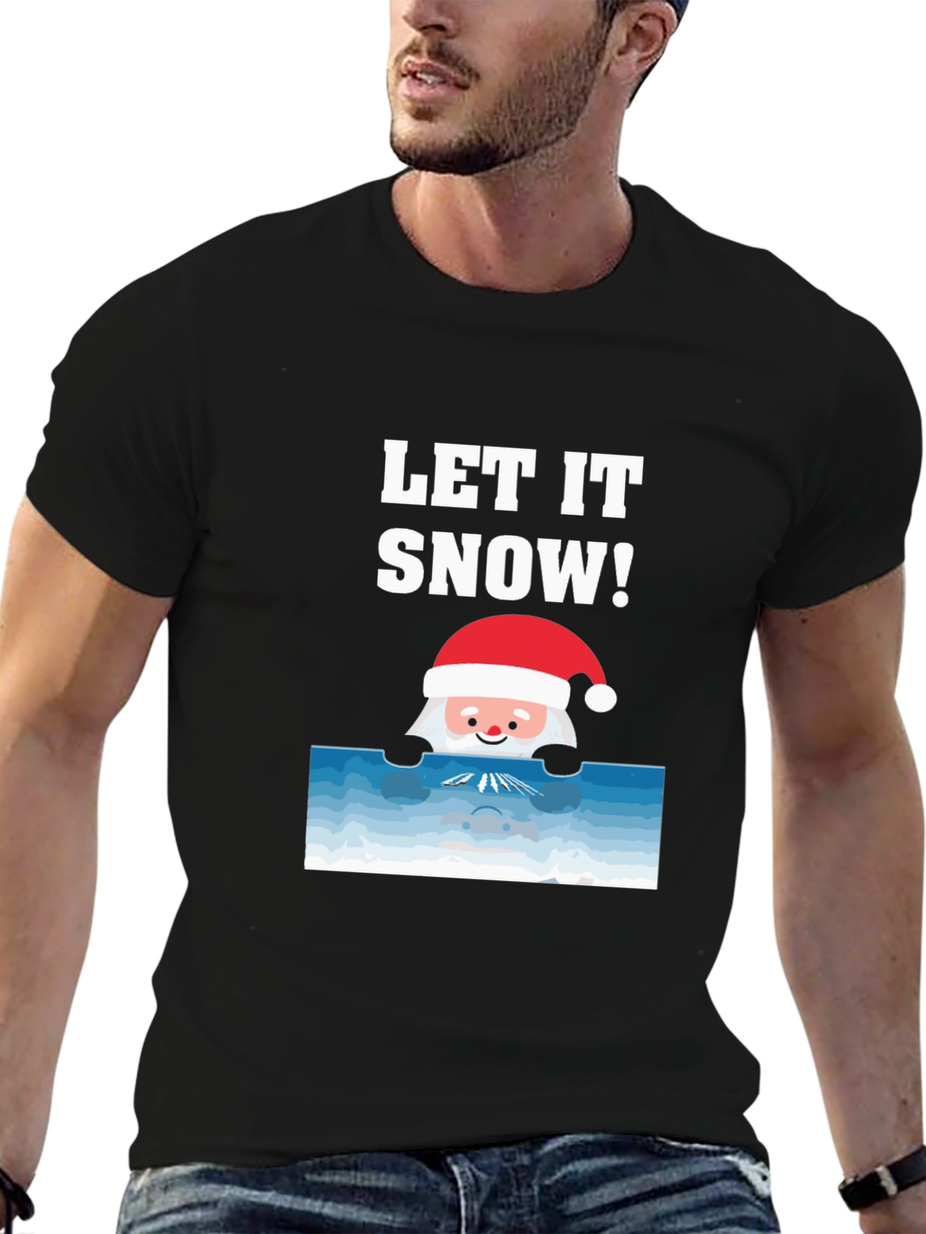 Let It Snow Santa Graphic Tee