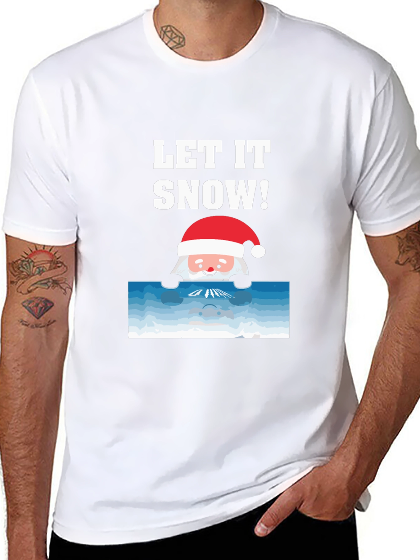 Let It Snow Santa Graphic Tee
