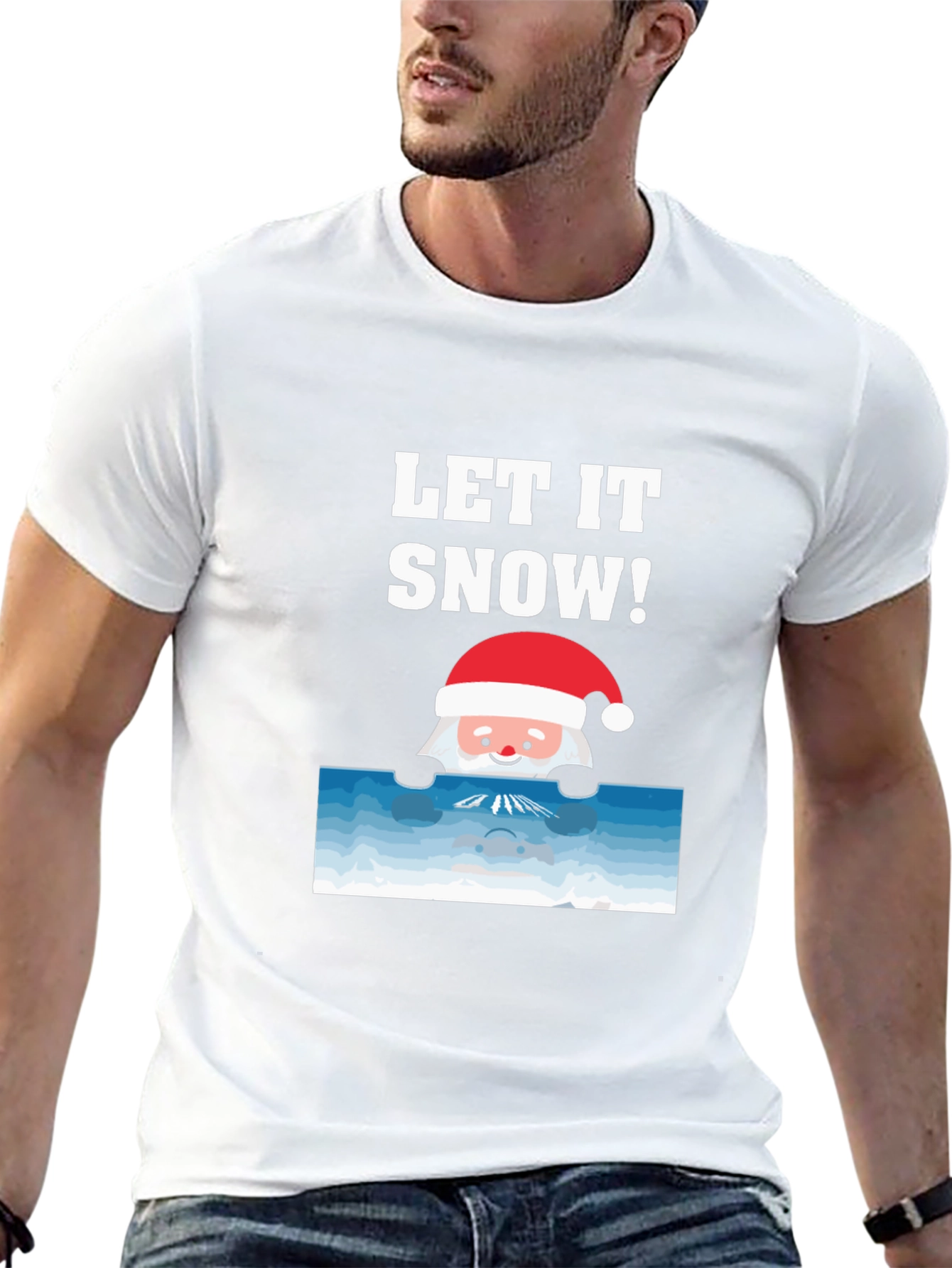 Let It Snow Santa Graphic Tee