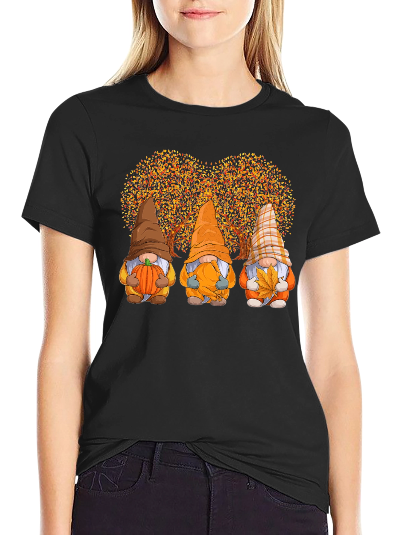 Fall Gnomes T-Shirt - Autumn Harvest Graphic Tee