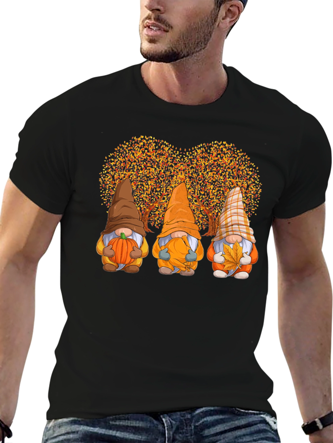 Fall Gnomes T-Shirt - Autumn Harvest Graphic Tee