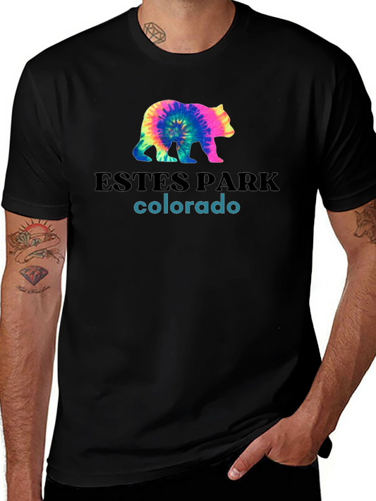 Estes Park Colorado Tie Dye Bear T-Shirt