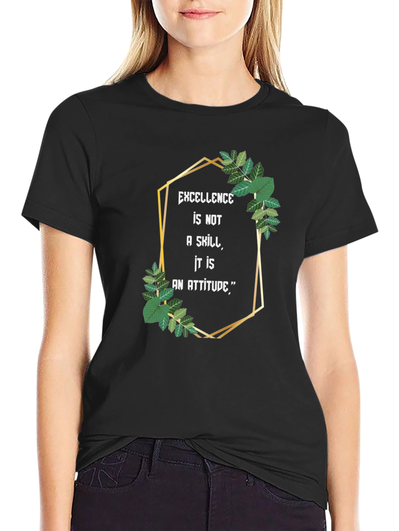 Excellence Attitude Black T-Shirt