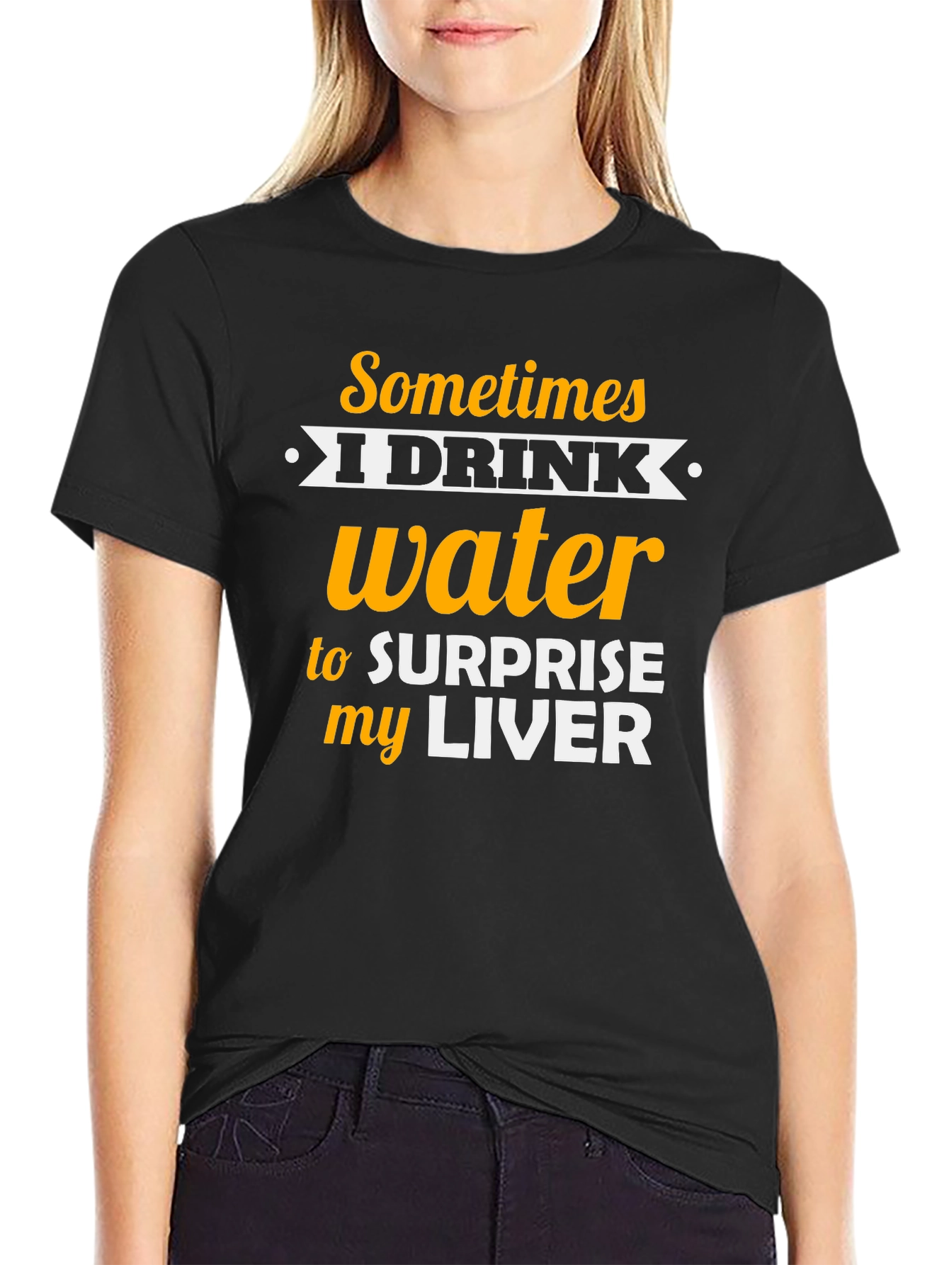 Humorous Water Drinking T-Shirt