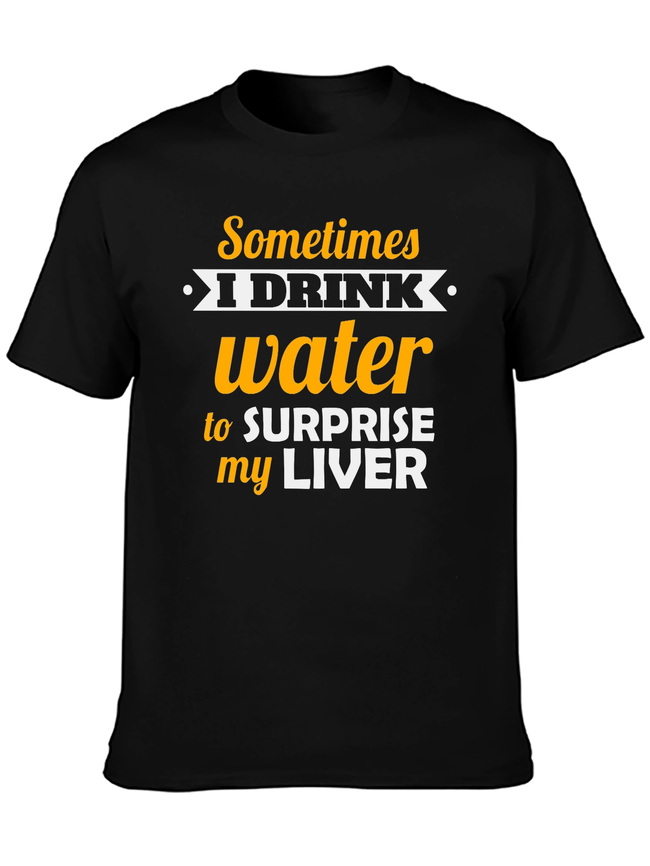 Humorous Water Drinking T-Shirt