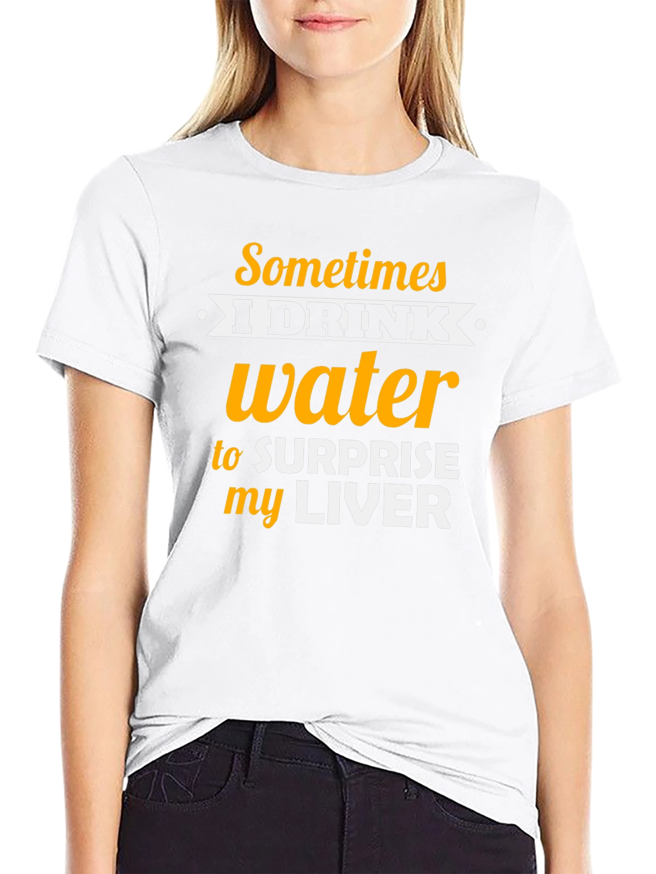 Humorous Water Drinking T-Shirt
