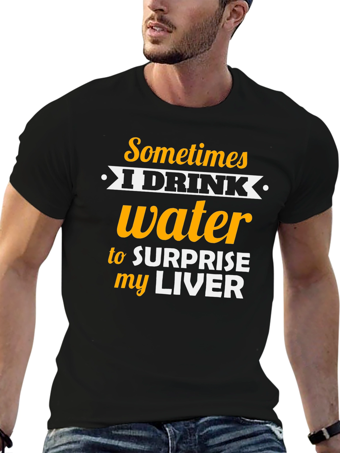 Humorous Water Drinking T-Shirt