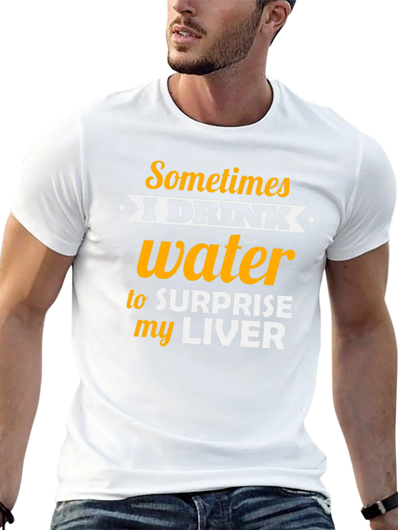 Humorous Water Drinking T-Shirt