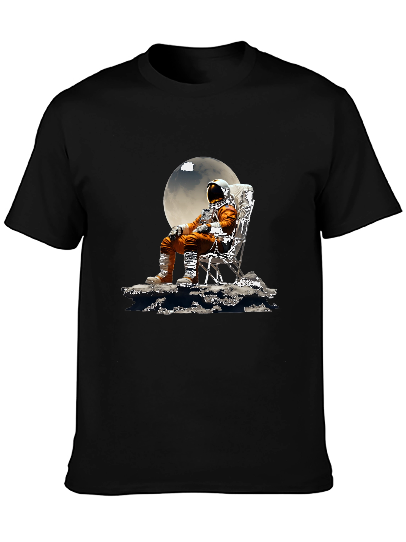 Astronaut Moon Chair Graphic T-Shirt