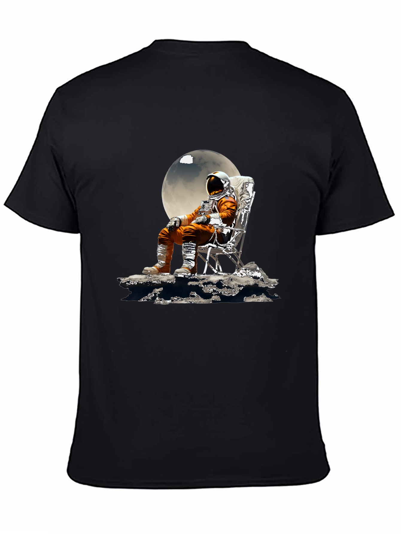 Astronaut Moon Chair Graphic T-Shirt