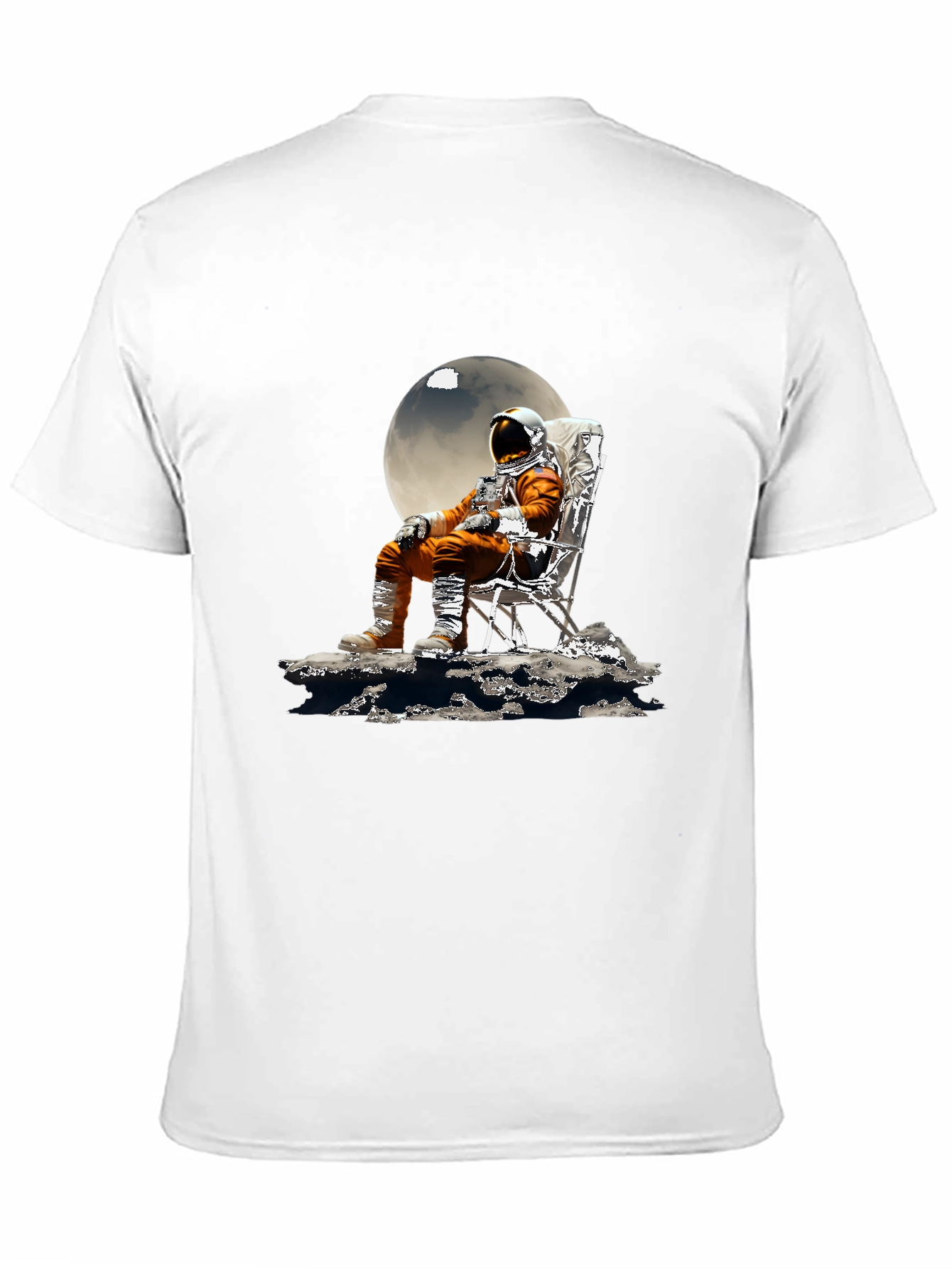 Astronaut Moon Chair Graphic T-Shirt