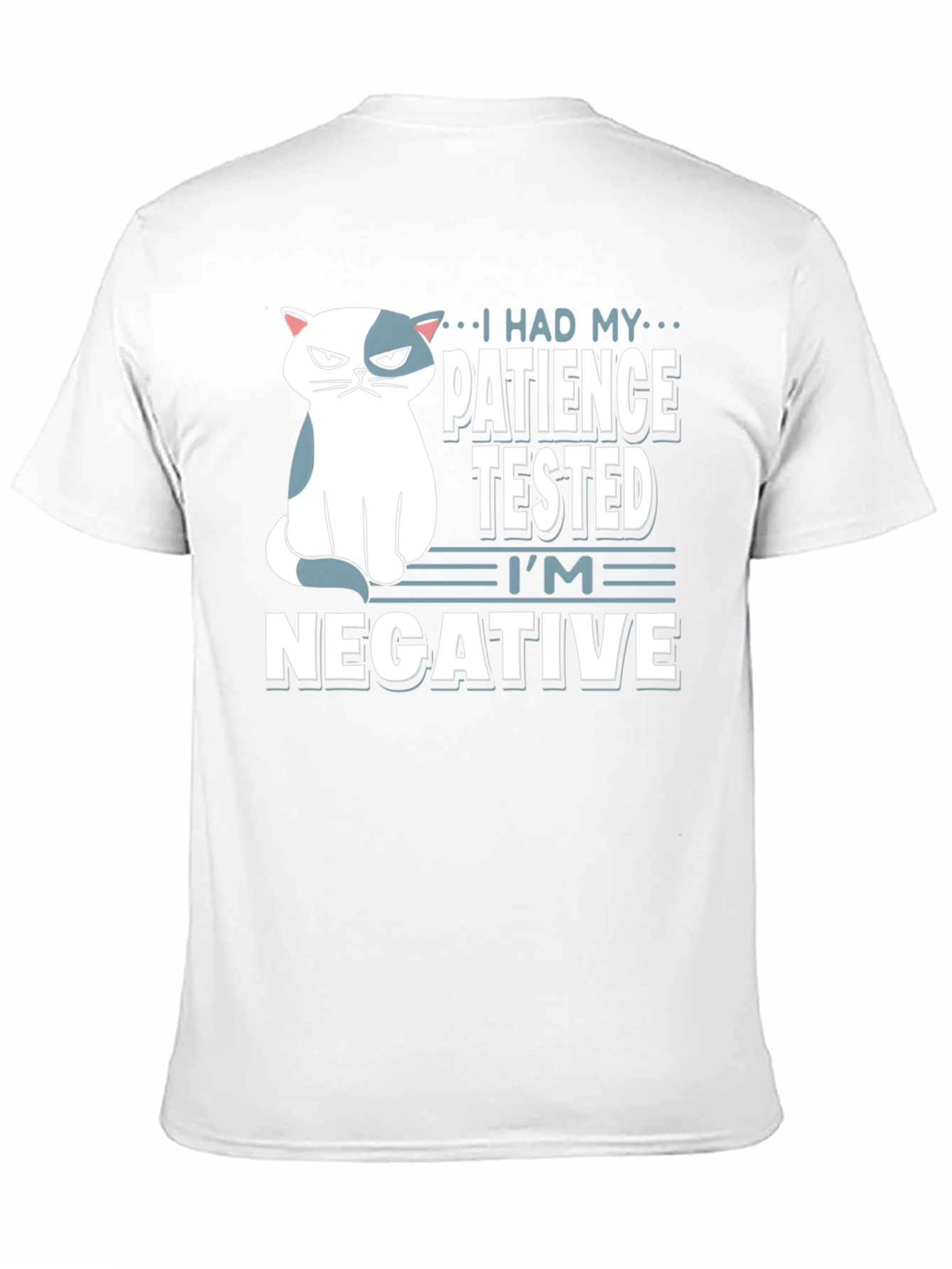 Humorous Cat Patience Tested Black T-Shirt