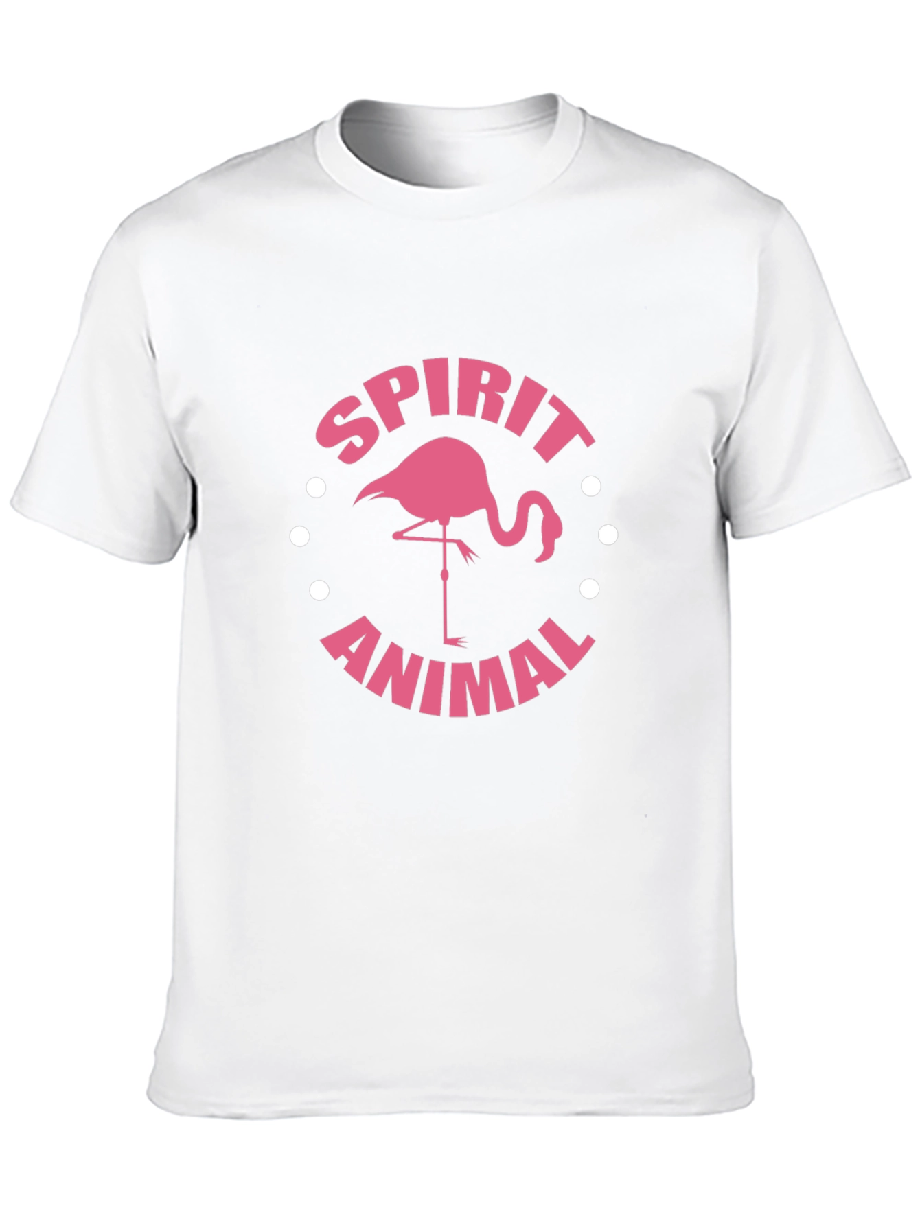 Spirit Animal Flamingo Graphic Tee - Black Cotton Blend