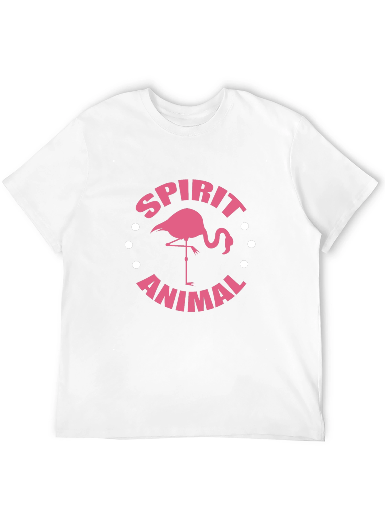 Spirit Animal Flamingo Graphic Tee - Black Cotton Blend