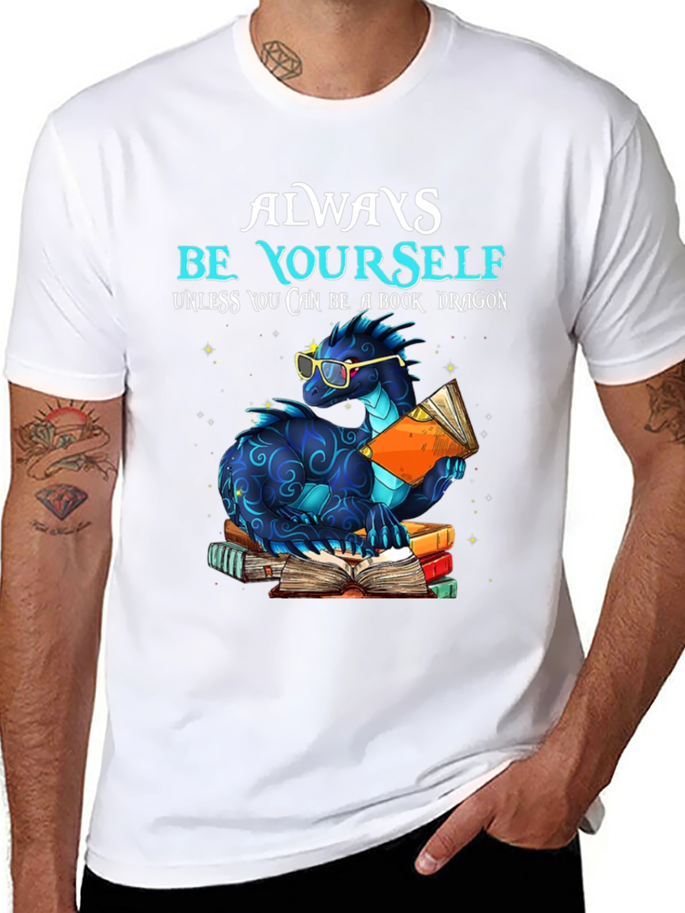 Always Be Yourself Unless Book Dragon T-Shirt
