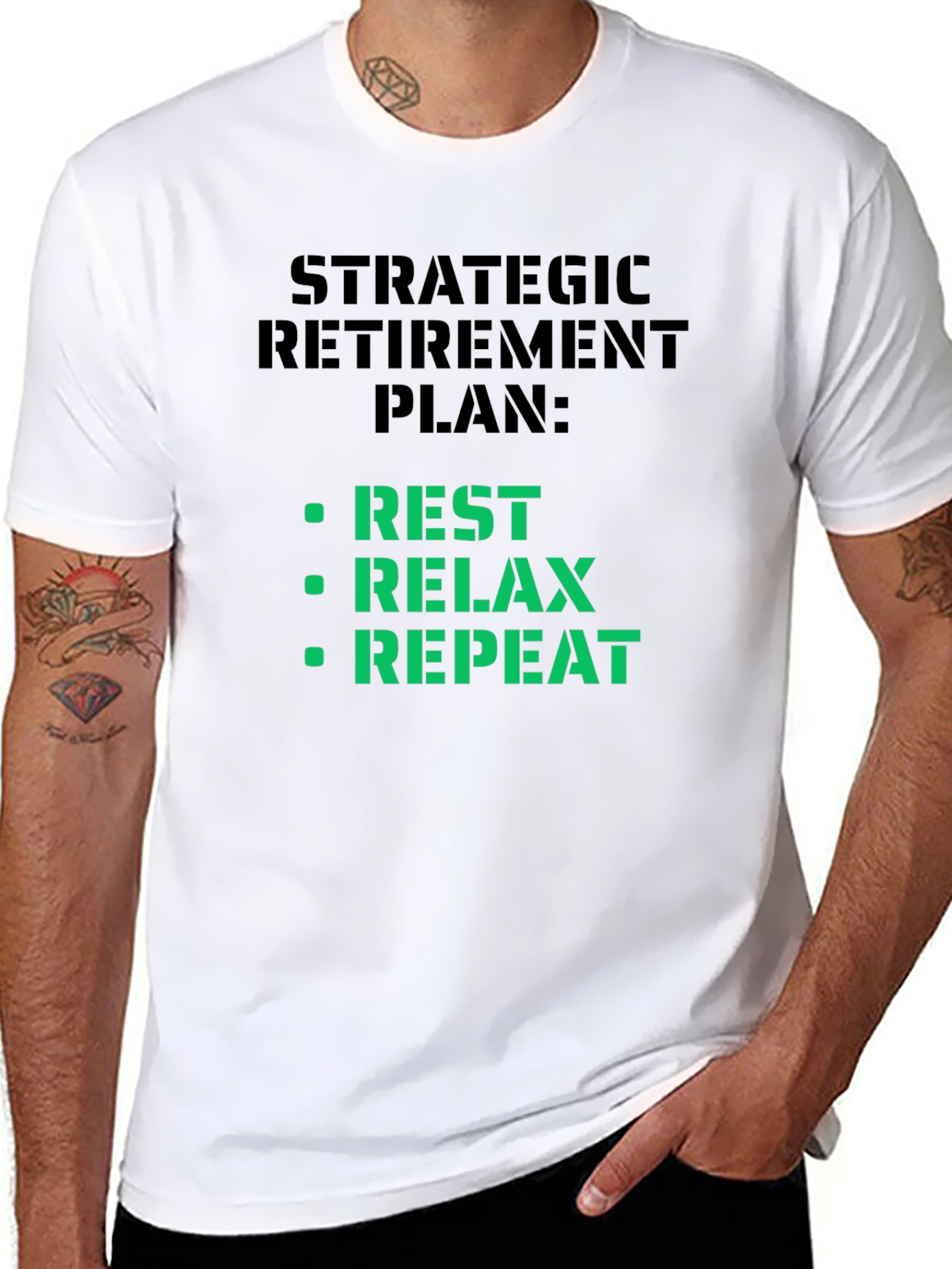Strategic Retirement Plan T-Shirt - Rest Relax Repeat