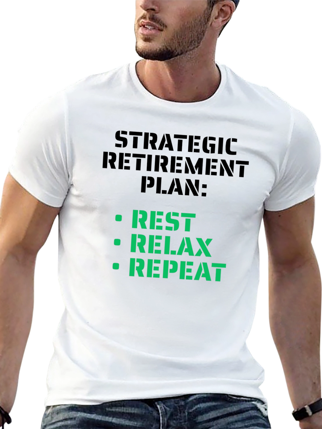 Strategic Retirement Plan T-Shirt - Rest Relax Repeat