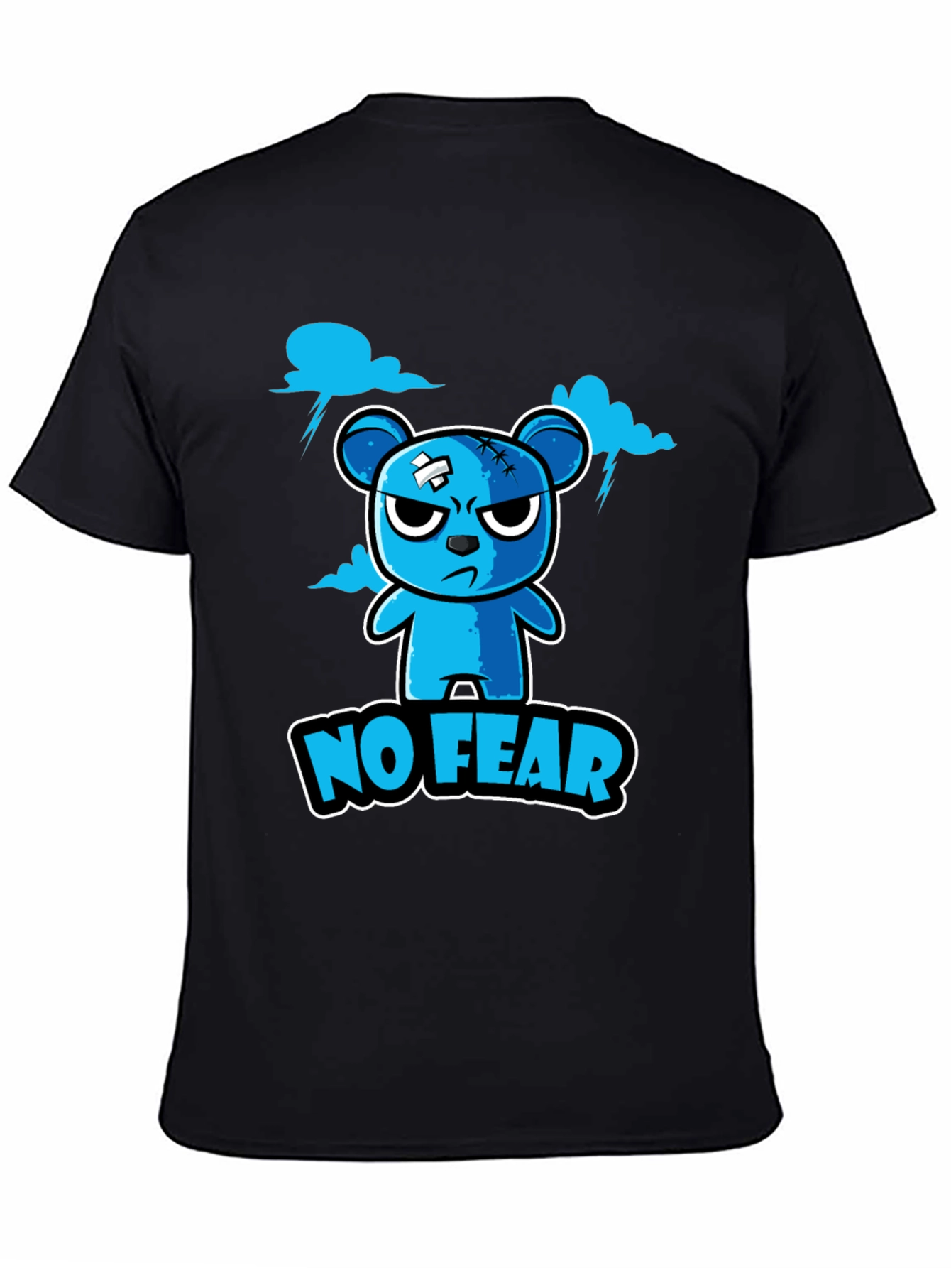 No Fear Cartoon Bear Graphic T-Shirt