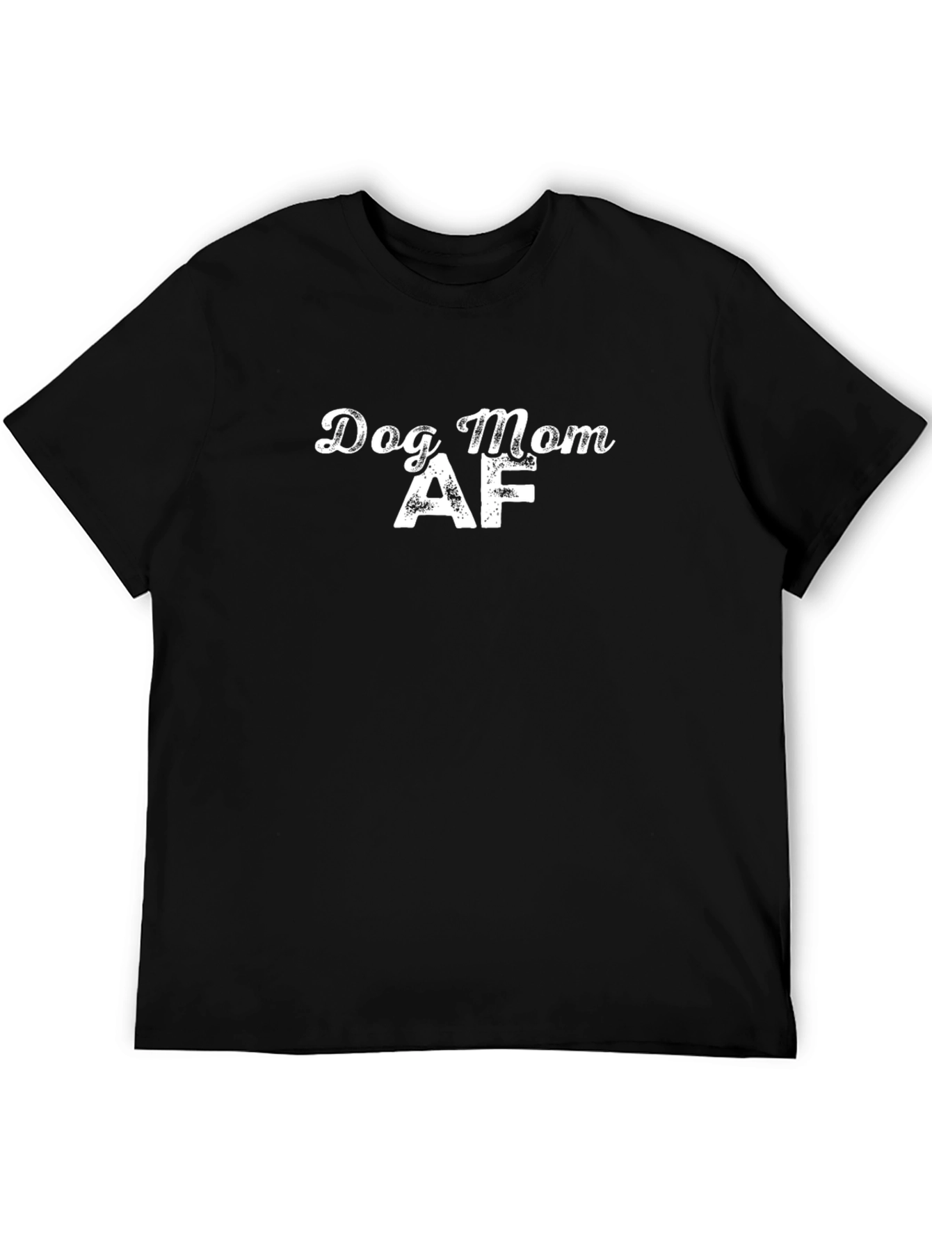 Dog Mom AF Graphic Tee - Black