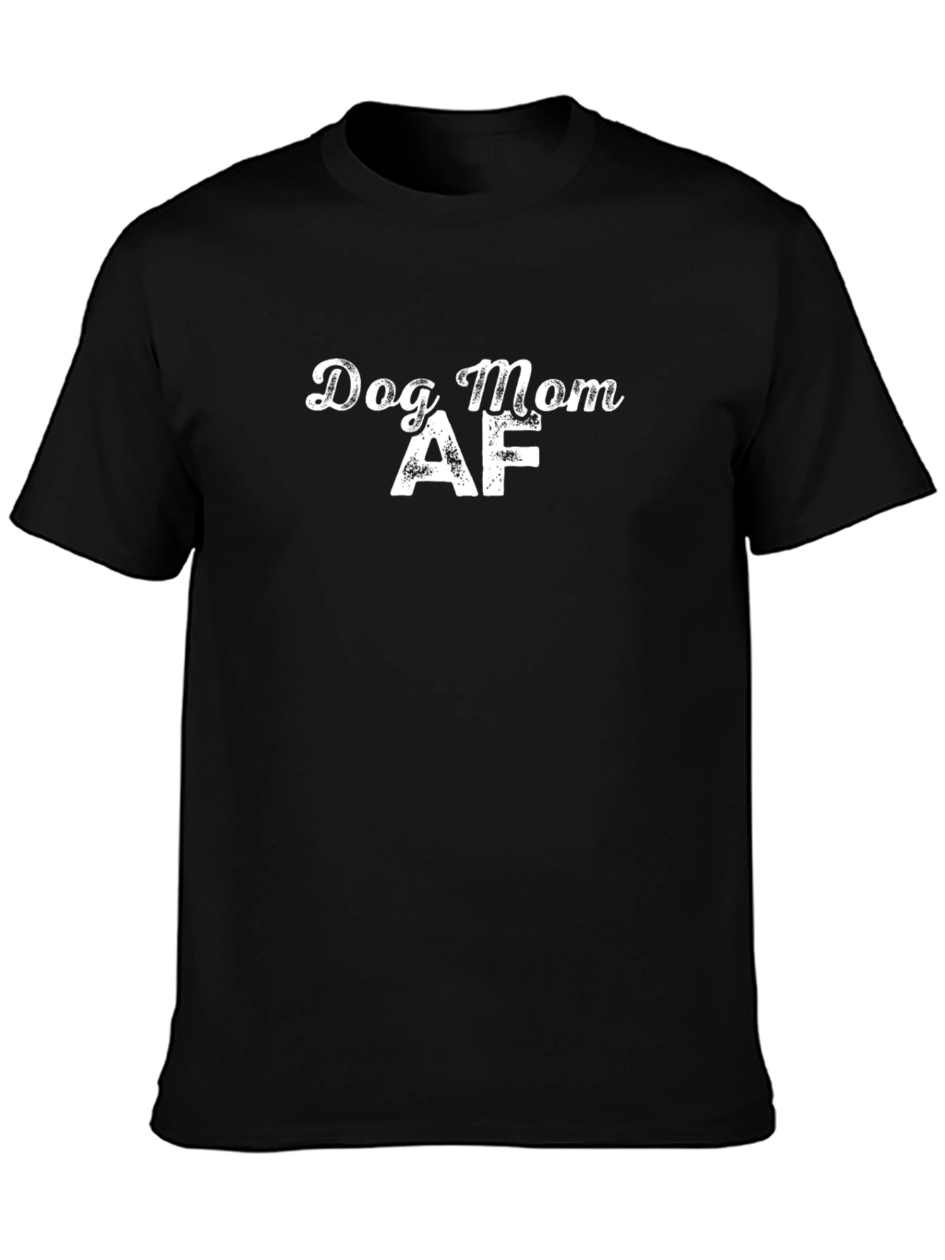Dog Mom AF Graphic Tee - Black