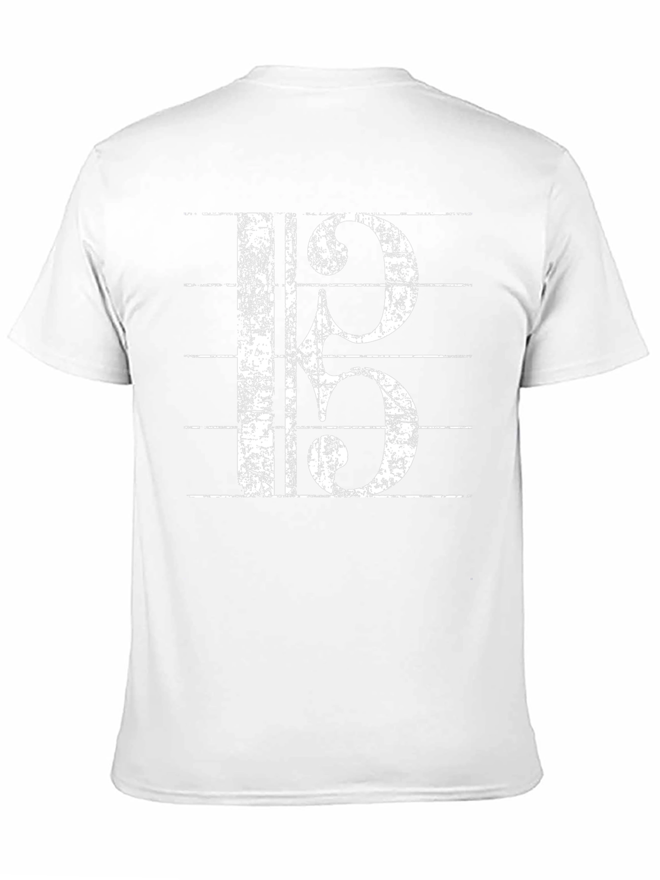 Musical Staff T-Shirt - Unique Bass Clef Graphic Tee