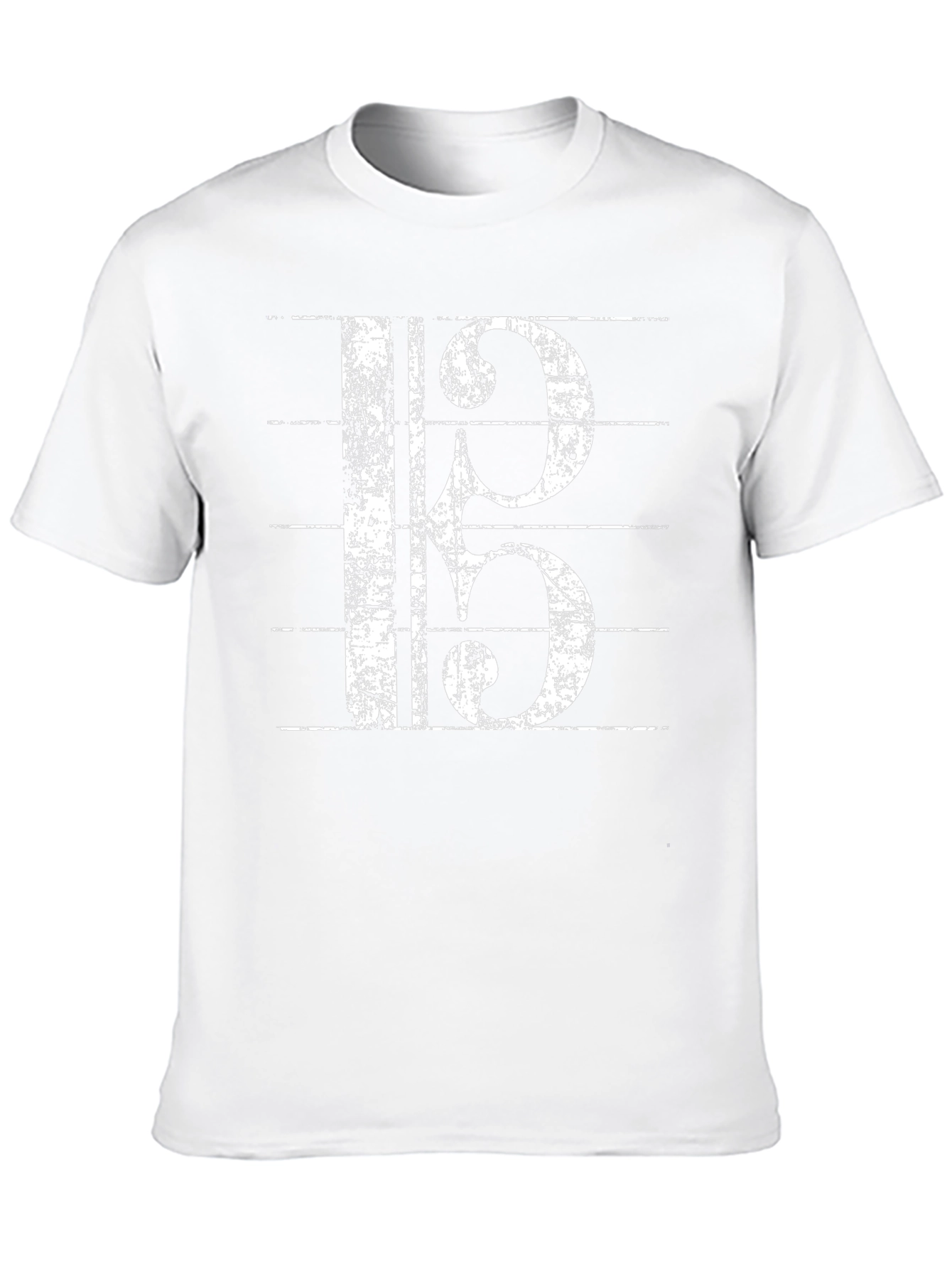Musical Staff T-Shirt - Unique Bass Clef Graphic Tee