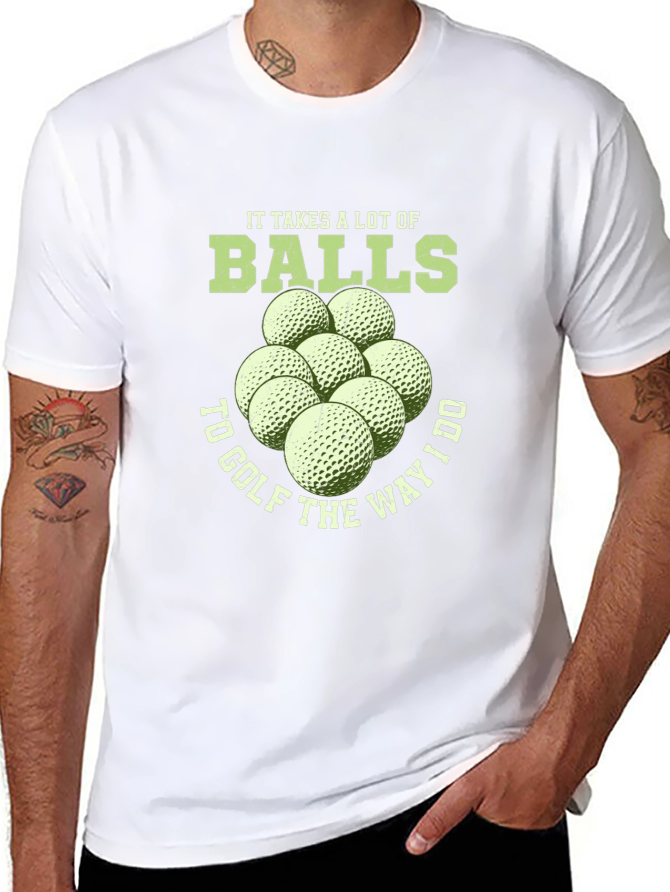 Funny Golf T-Shirt - It Takes Balls