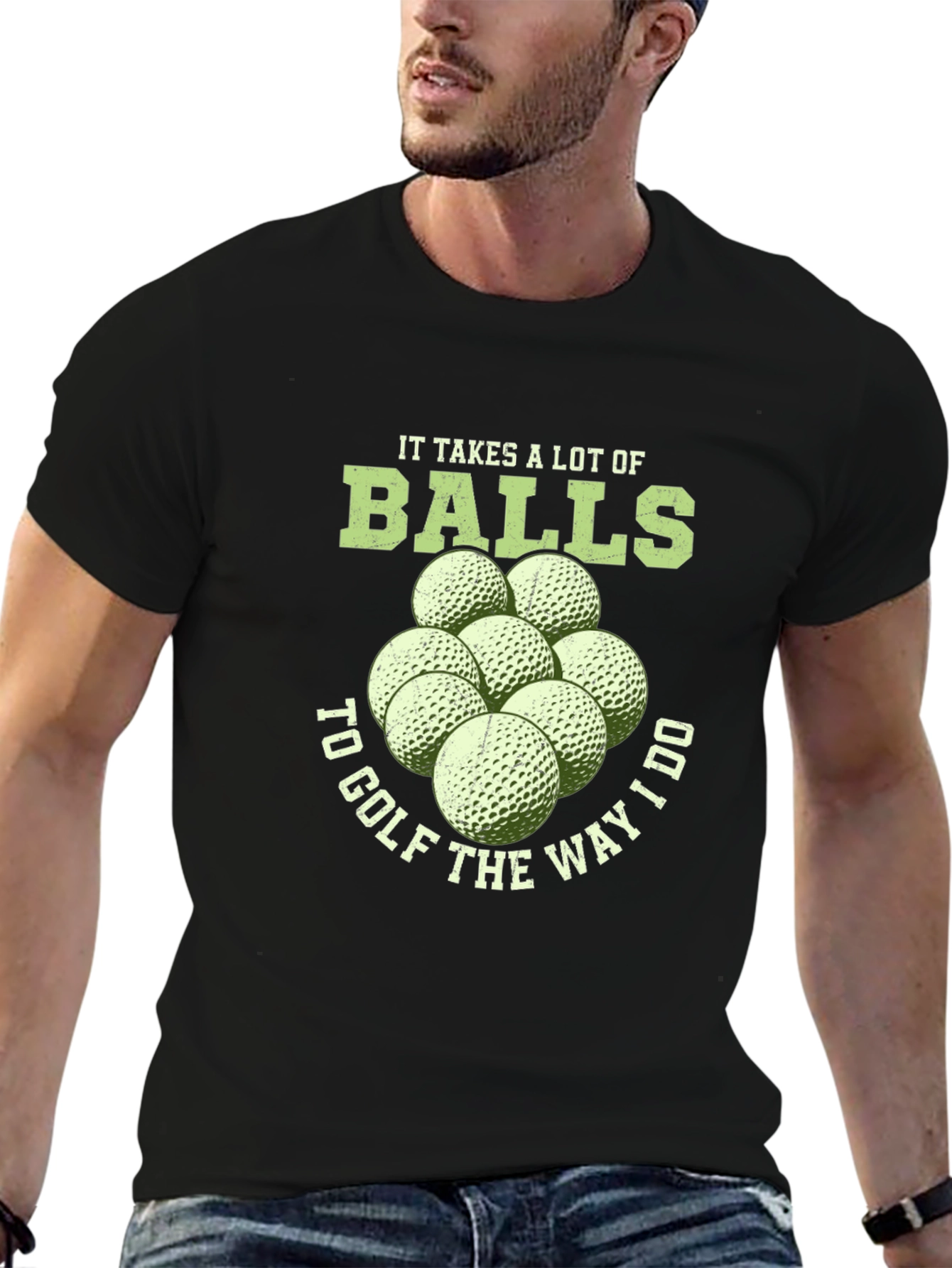 Funny Golf T-Shirt - It Takes Balls