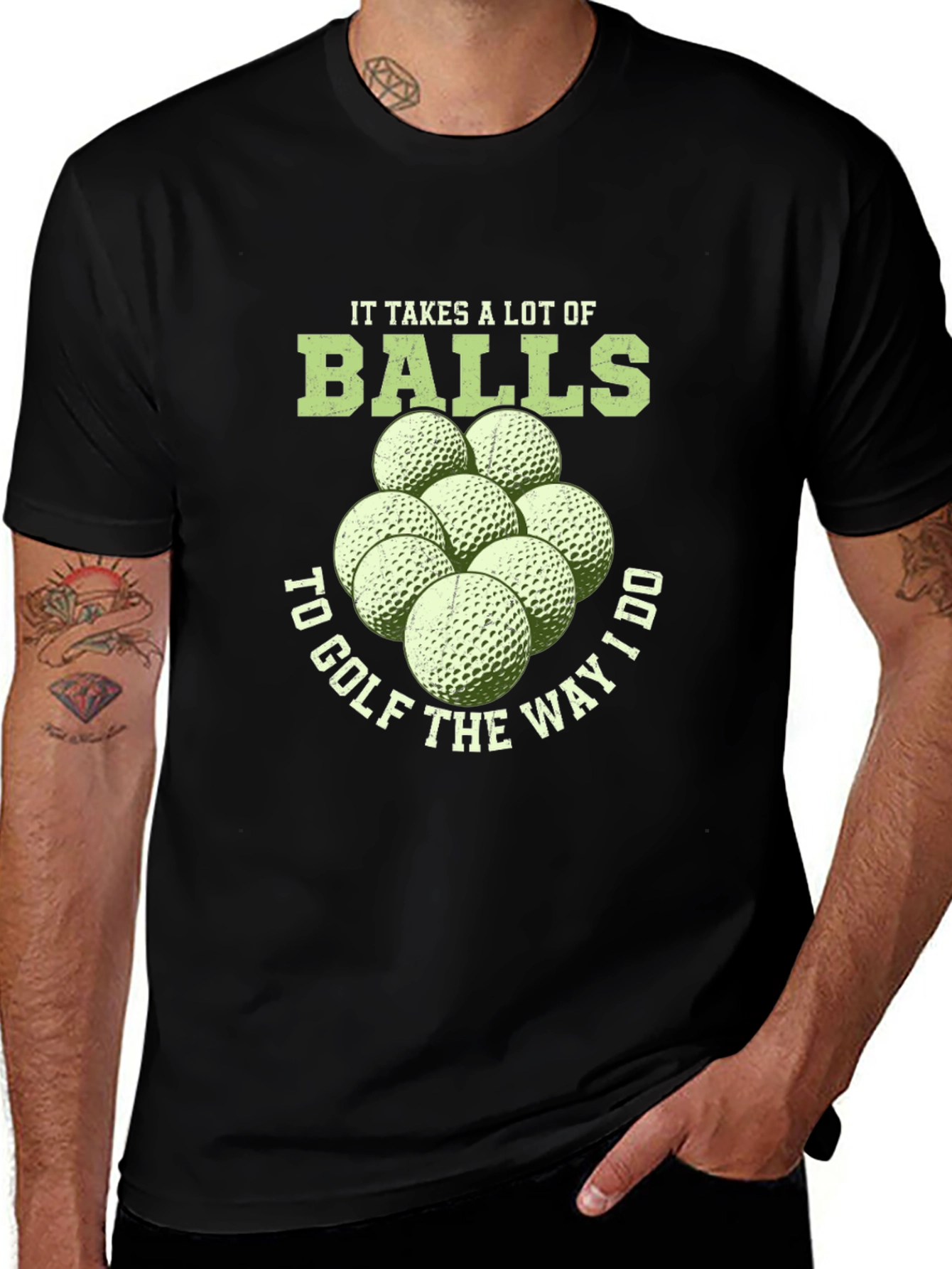 Funny Golf T-Shirt - It Takes Balls