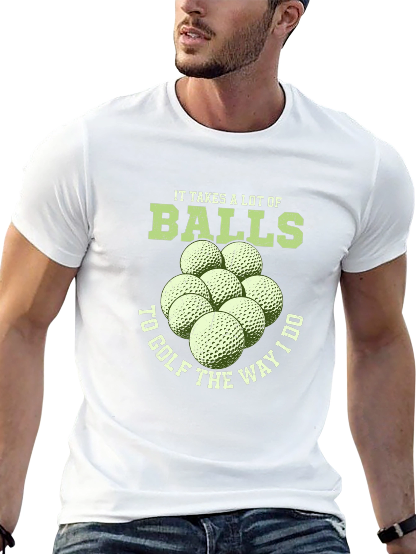 Funny Golf T-Shirt - It Takes Balls