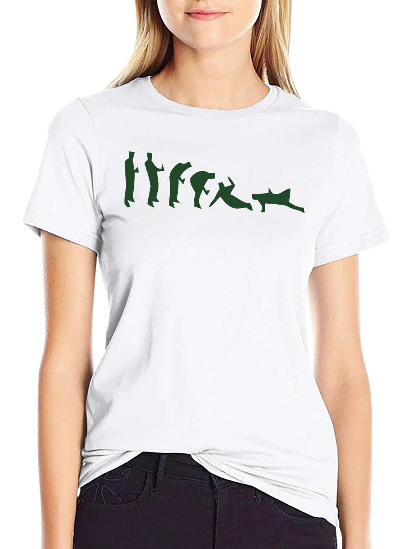 Falling Down Silhouette Black T-Shirt