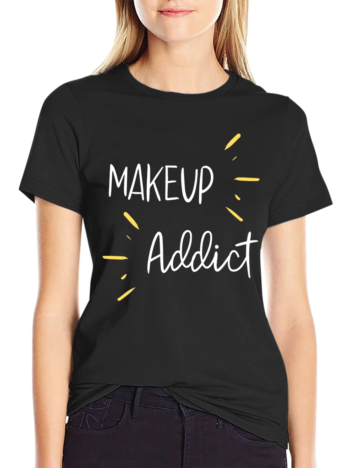 Makeup Addict Graphic Tee - Black T-Shirt