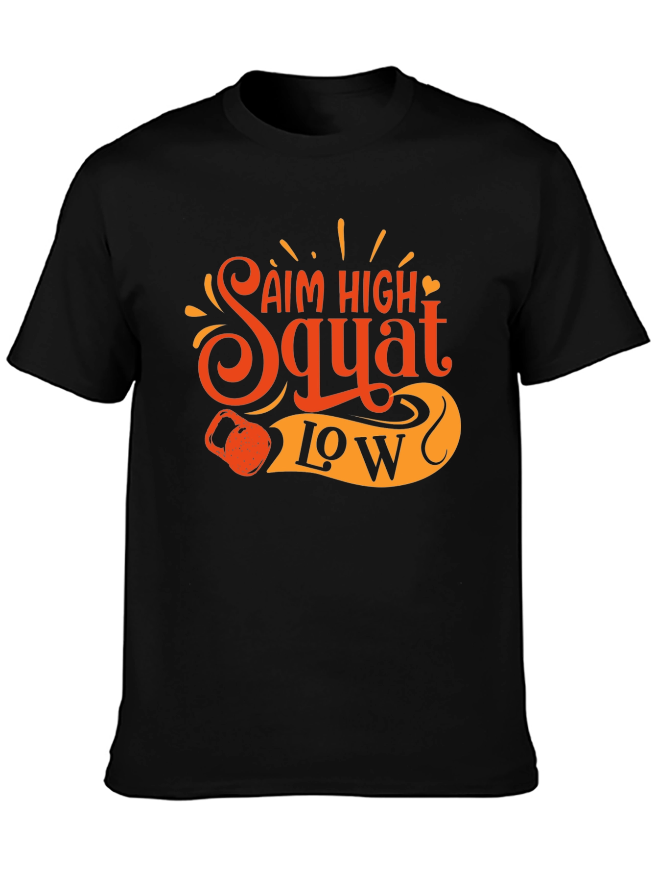 Aim High Squat Low Black T-Shirt