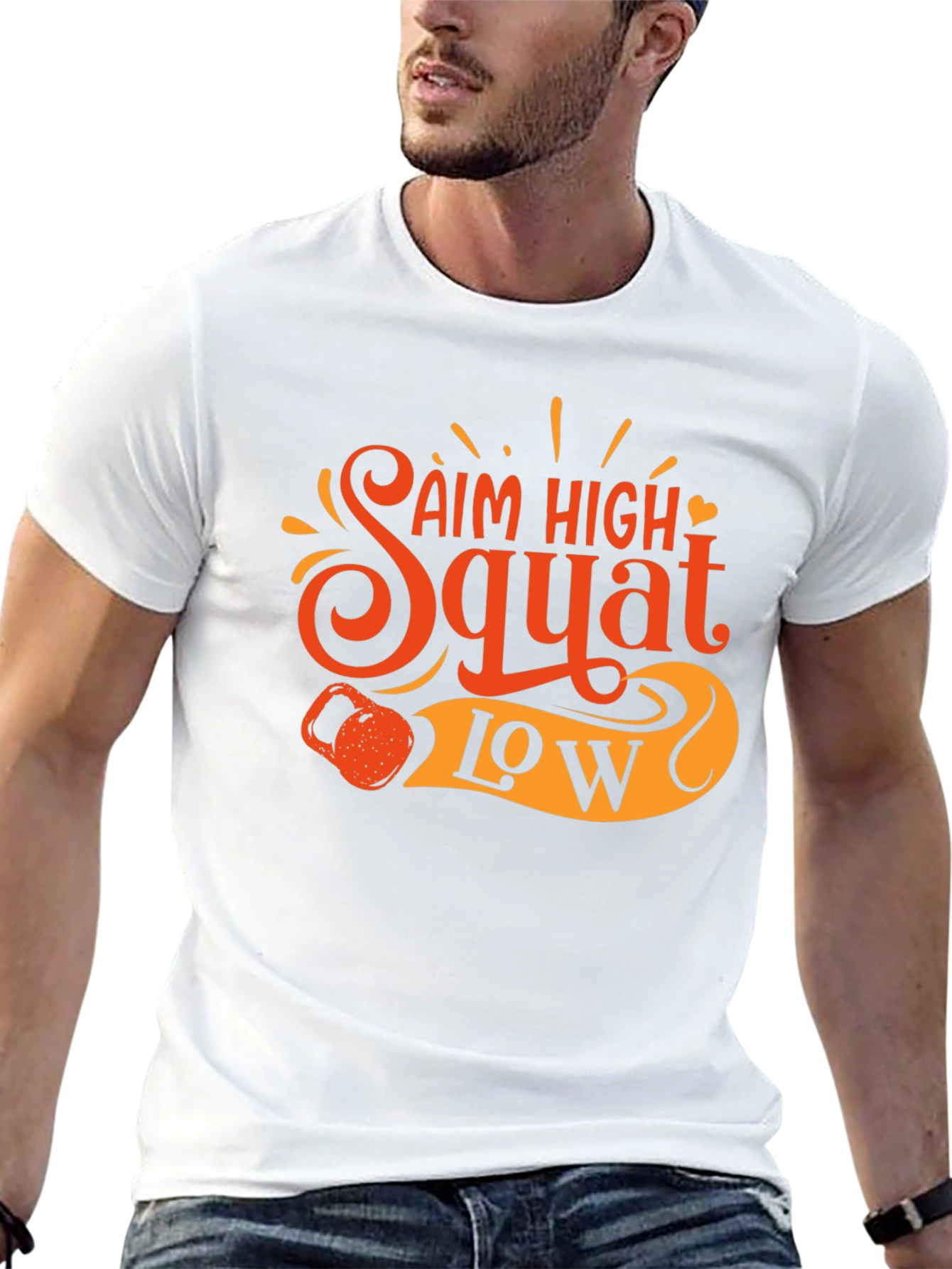 Aim High Squat Low Black T-Shirt